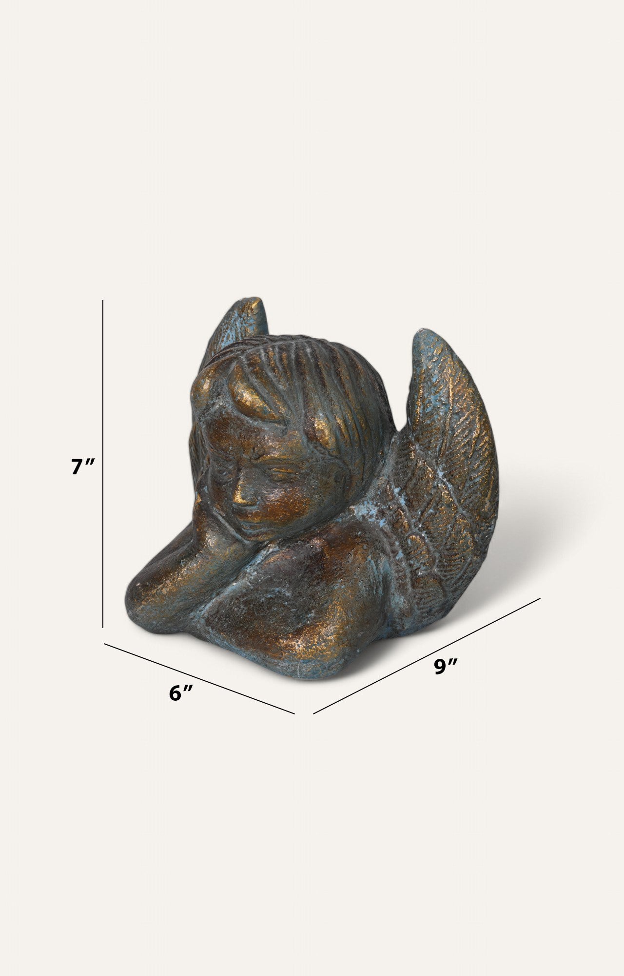 Grey and Gold Accent Angle Sculpture