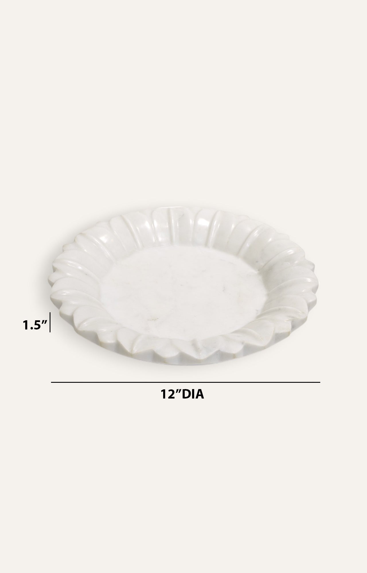 White Marble Round Tray