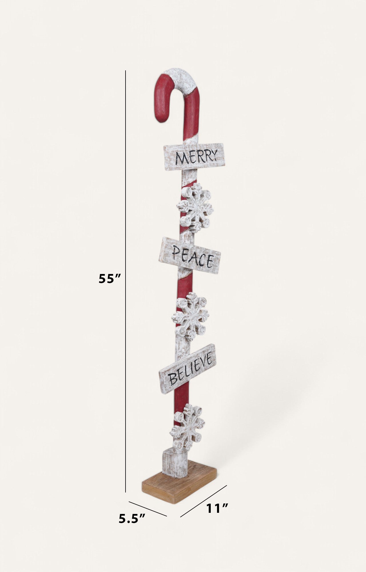 Candy Cane Holiday Sign: Christmas Decorations