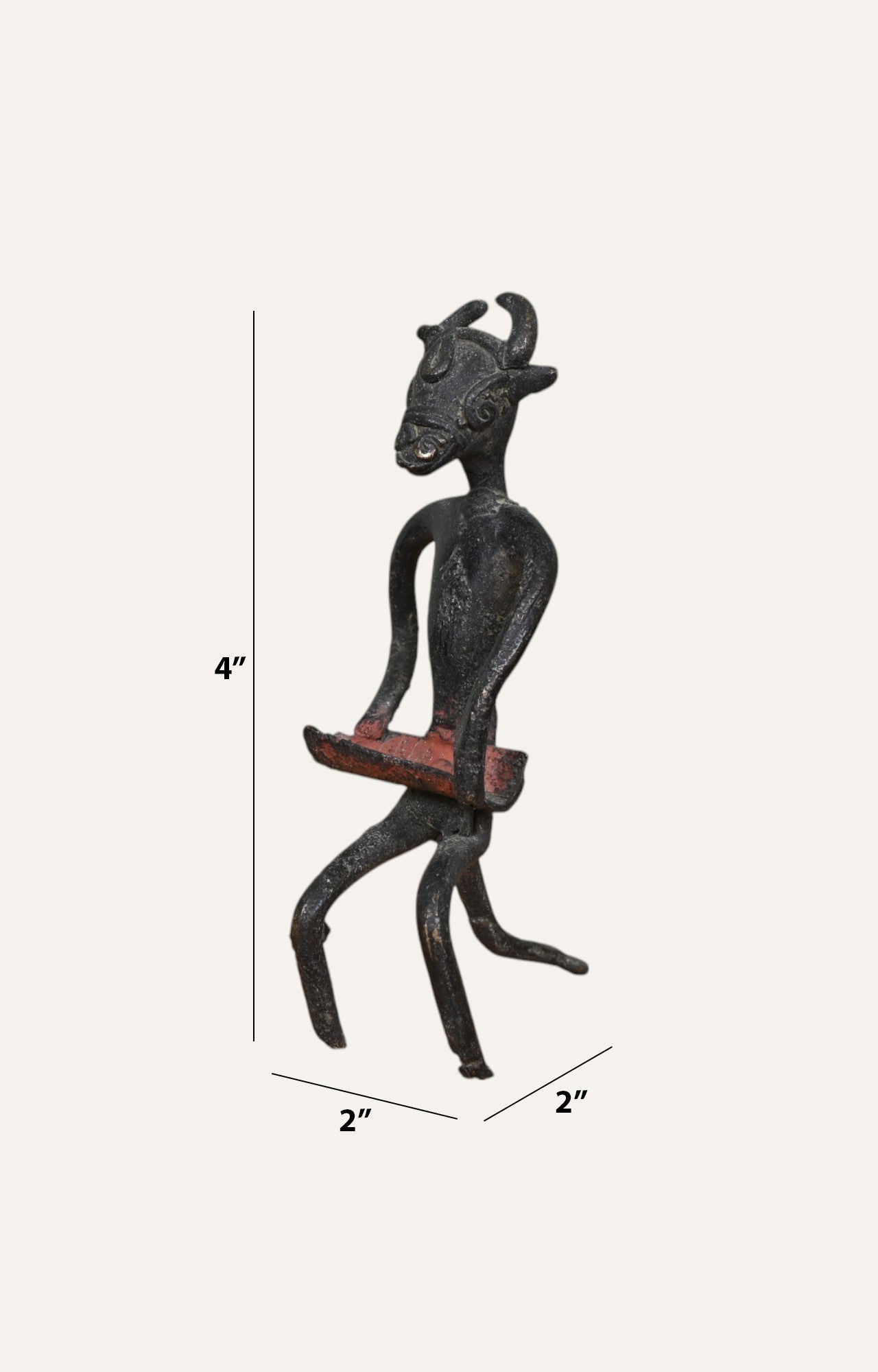 Animal Face Brass Figurine
