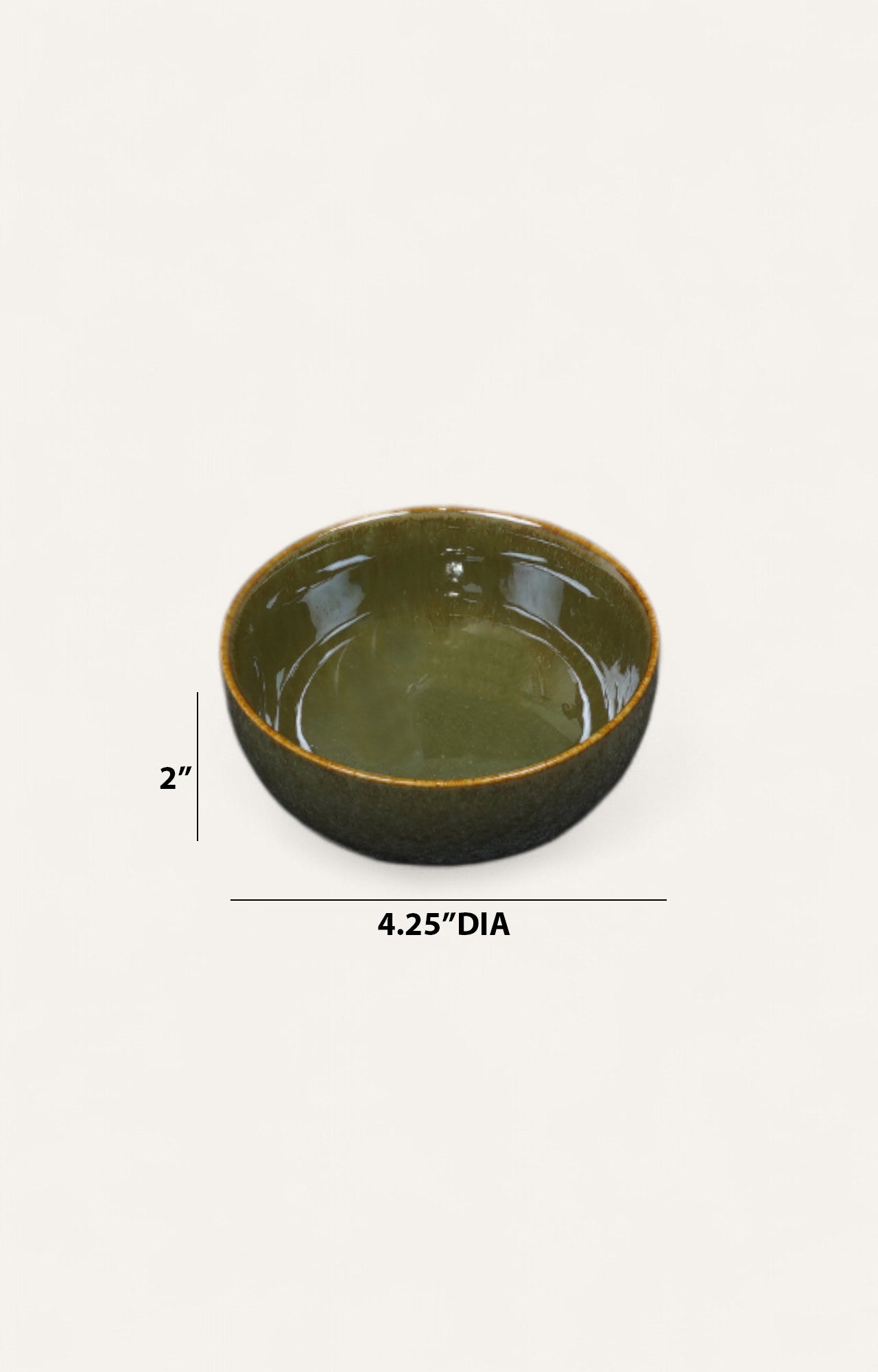Olive Glazed Ceramic Bowl