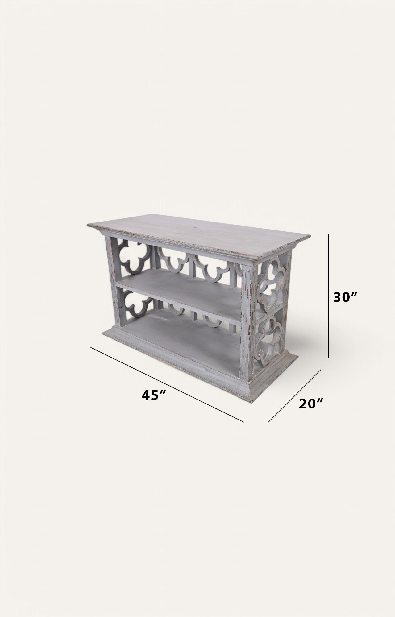 Jali Pattern Wooden Console