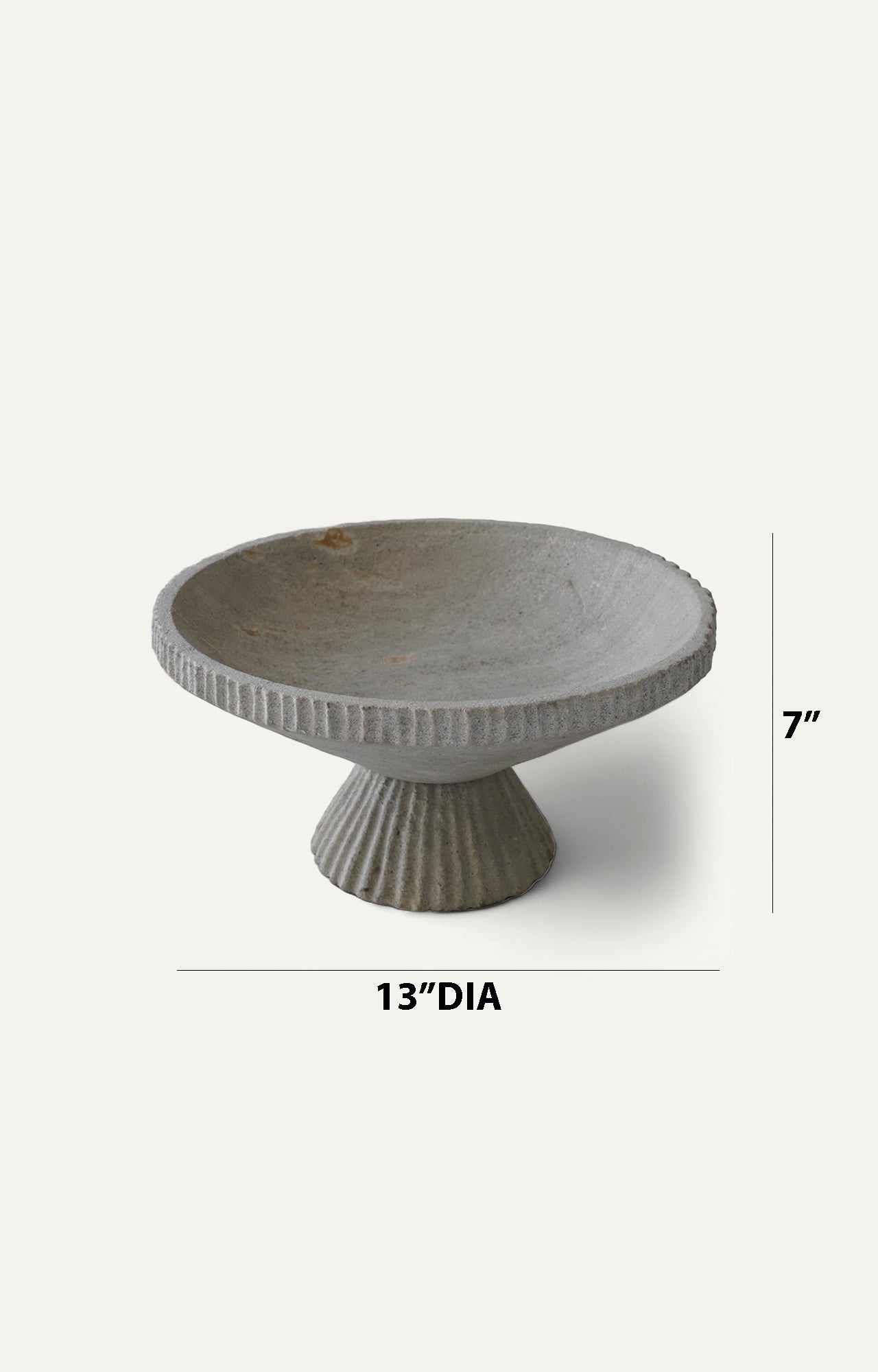 Pedestal Fluted Pattern Fruit Bowl