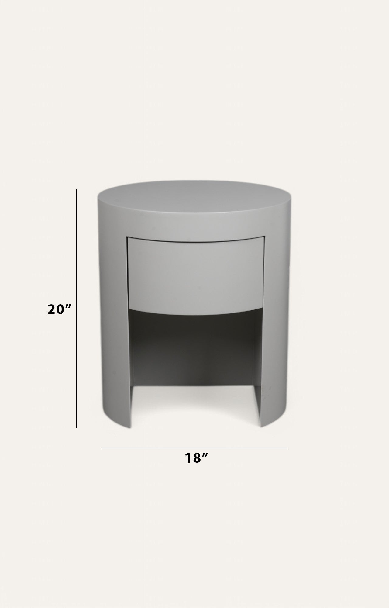 Minimal Bedside Table in White Matte Finish