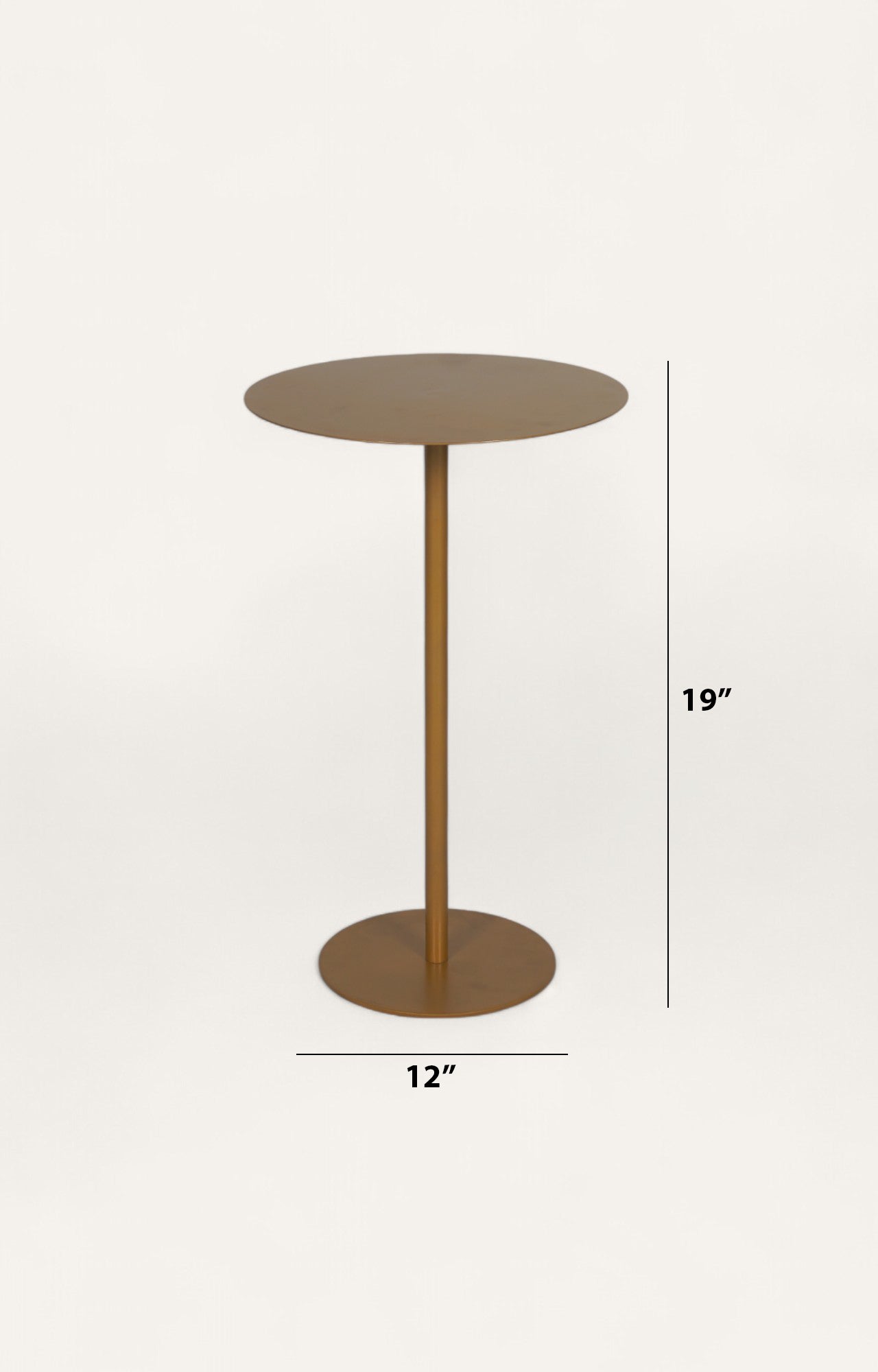 Sleek Golden Circular Accent Peg Table