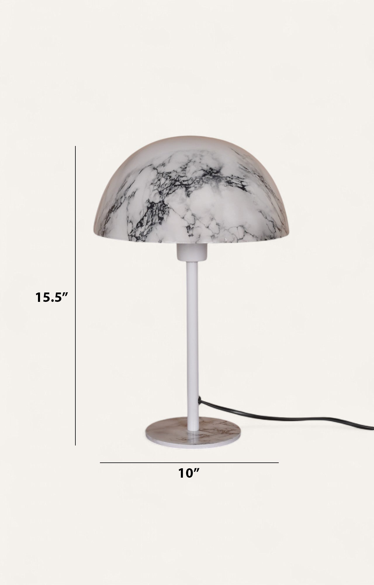 Graceful Marble Finish Metal Table Lamp