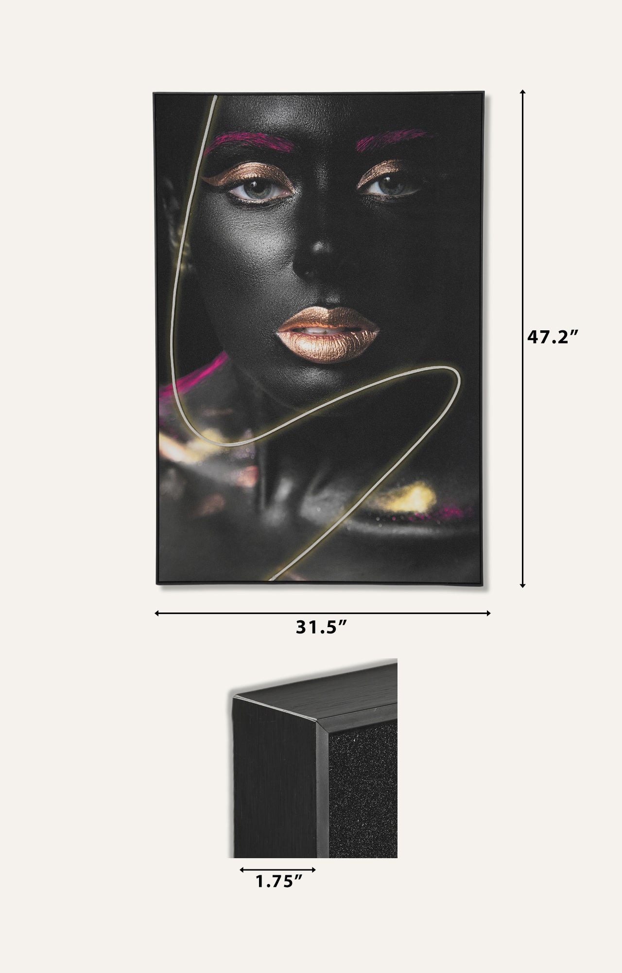 Bold in Gold LED Painting