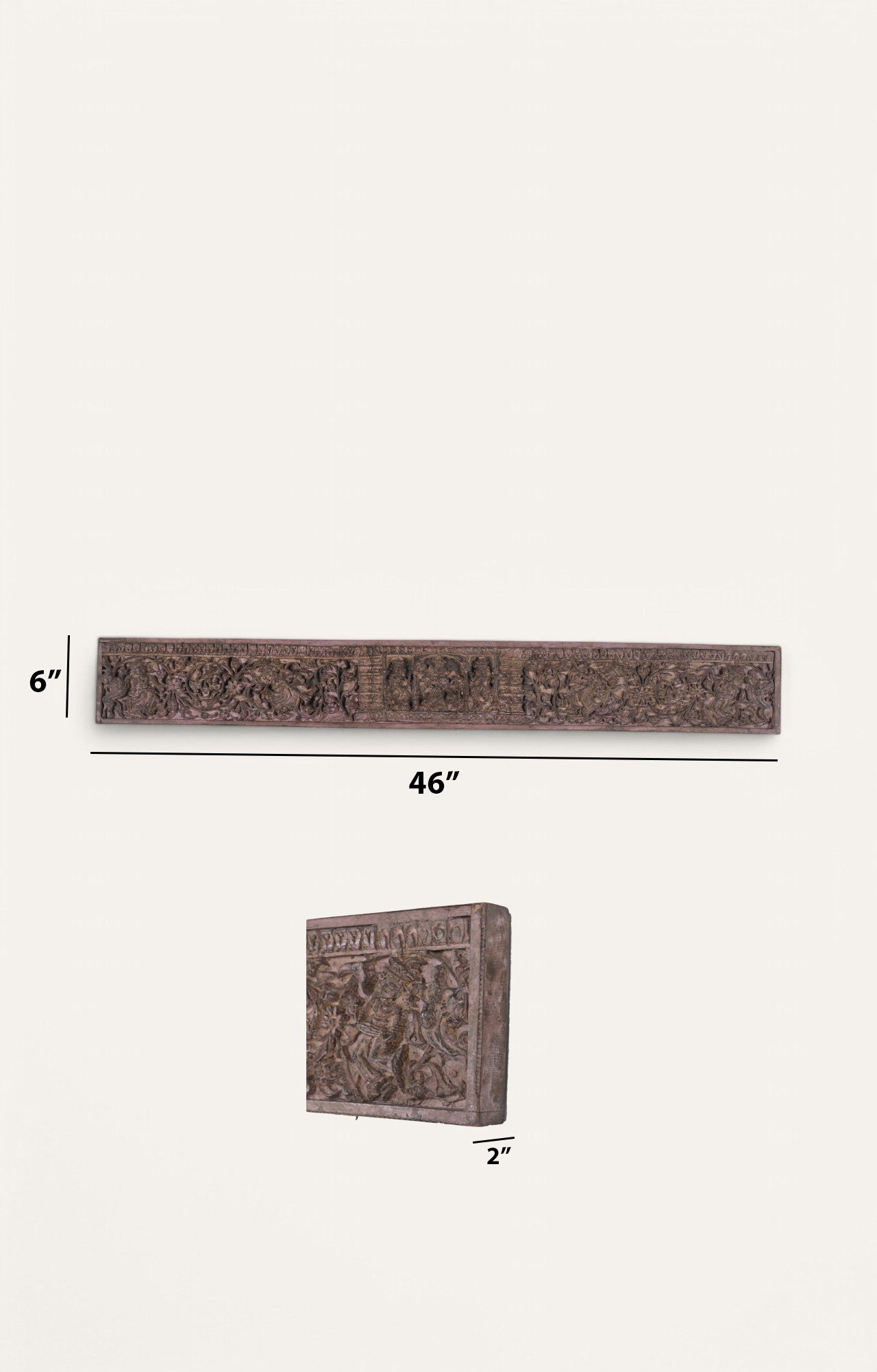 Vintage Rosewood-Pink Antique Deity Panel