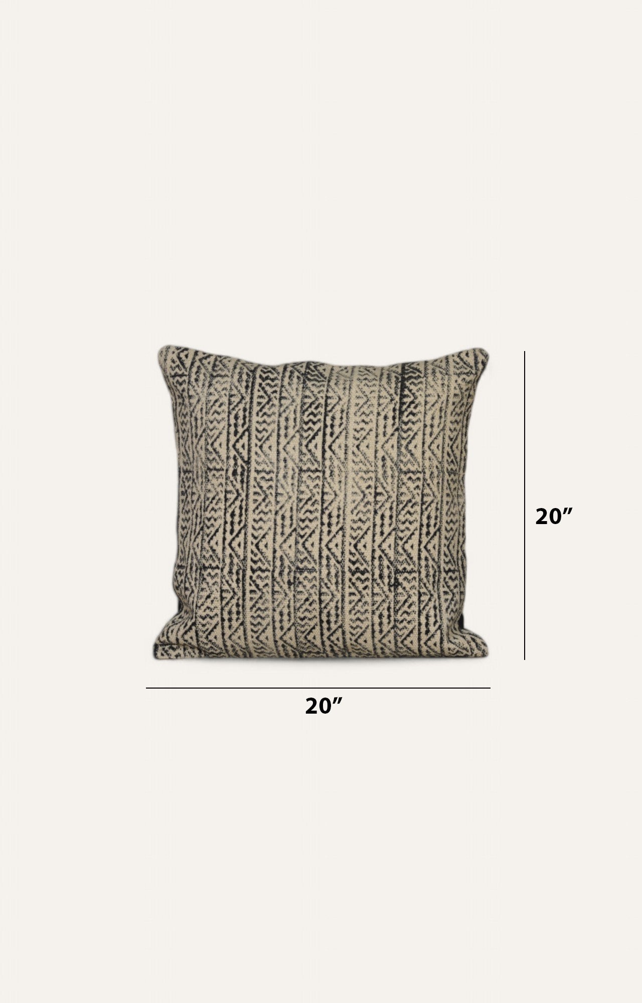 Intricate Patterned Black and White Cushion