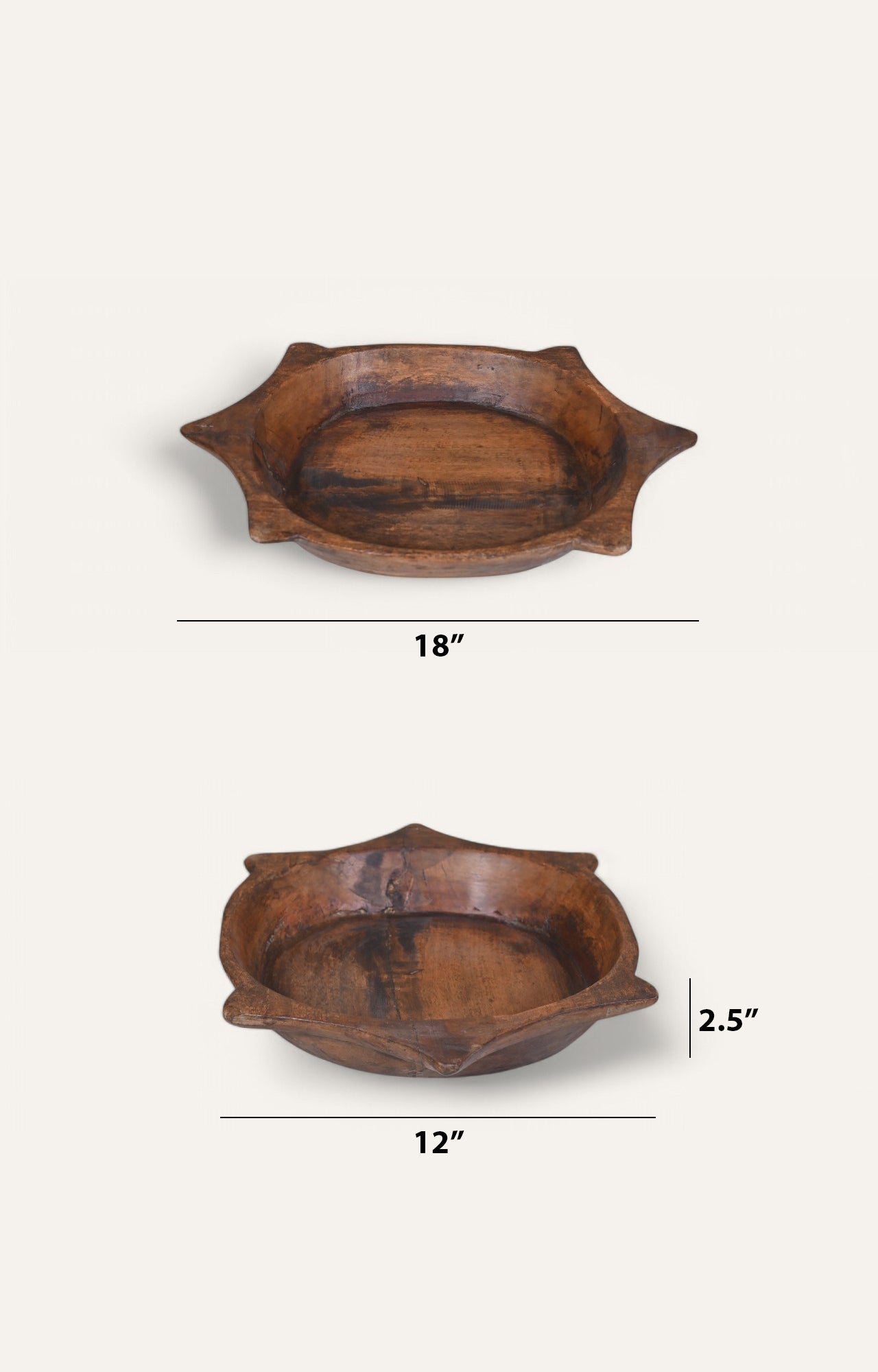 Large Decorative Wooden Tray