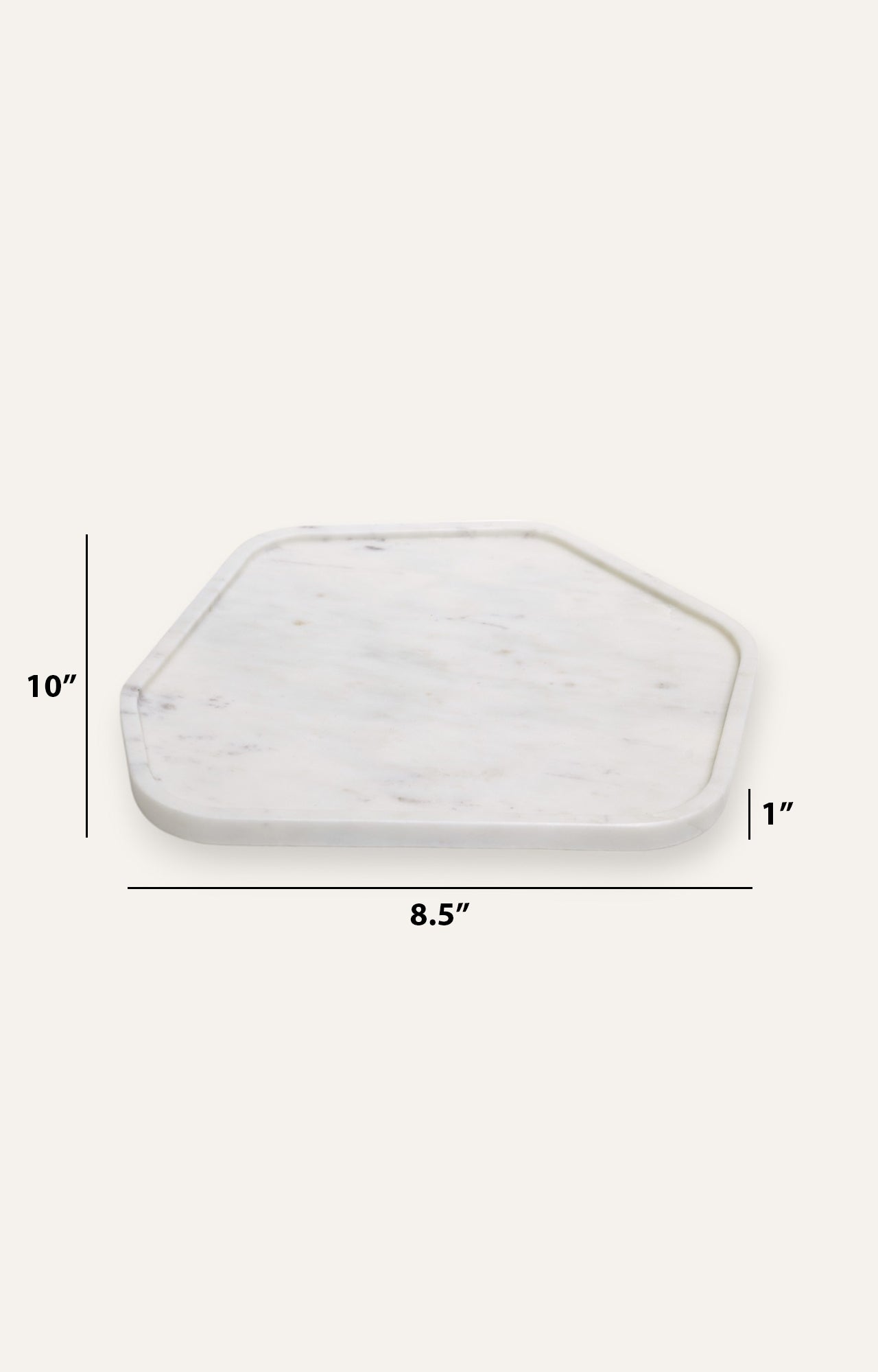 White Marble Modern Geometric Platter