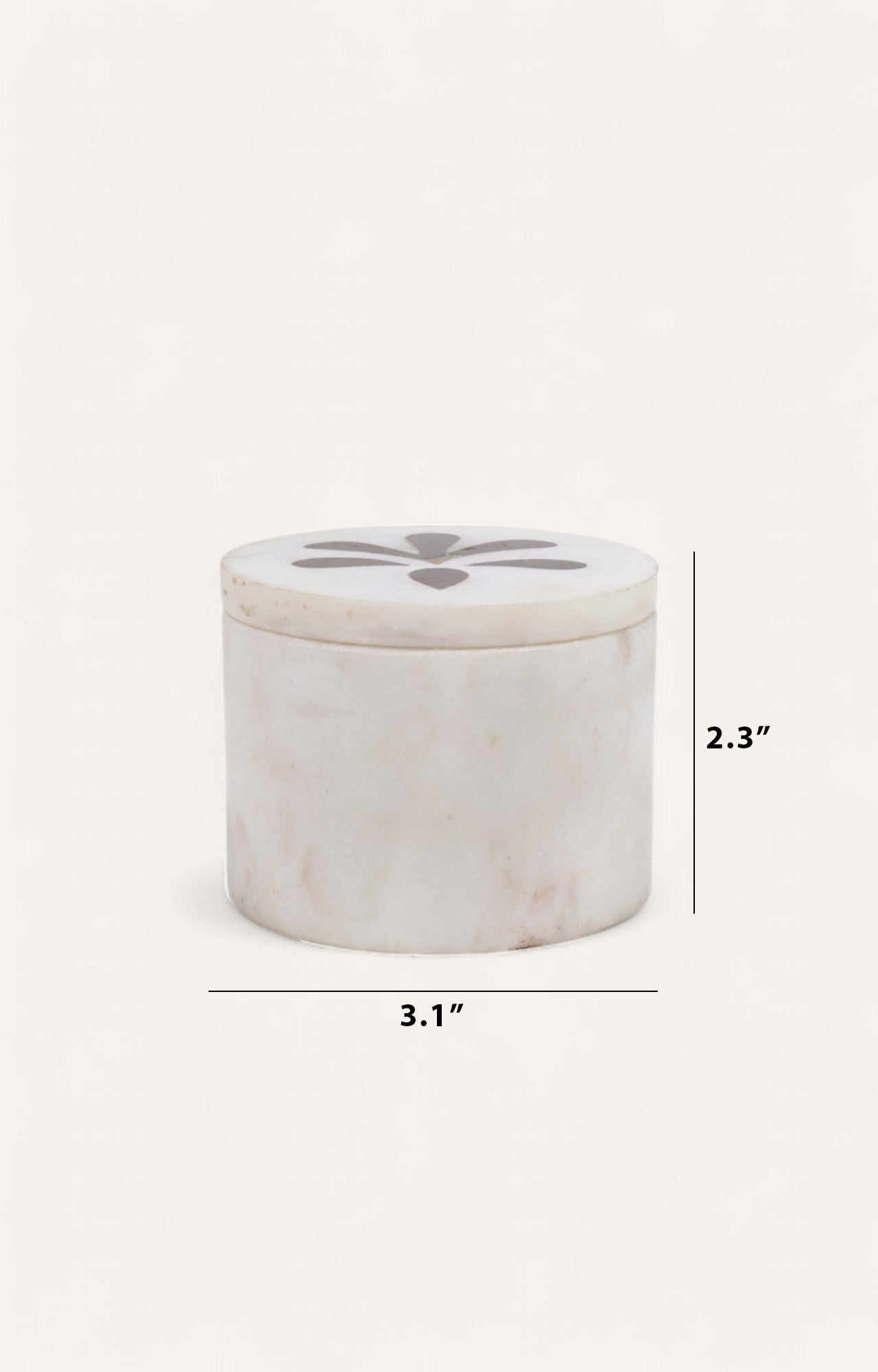 Petite Marble Box with Brass Inlay