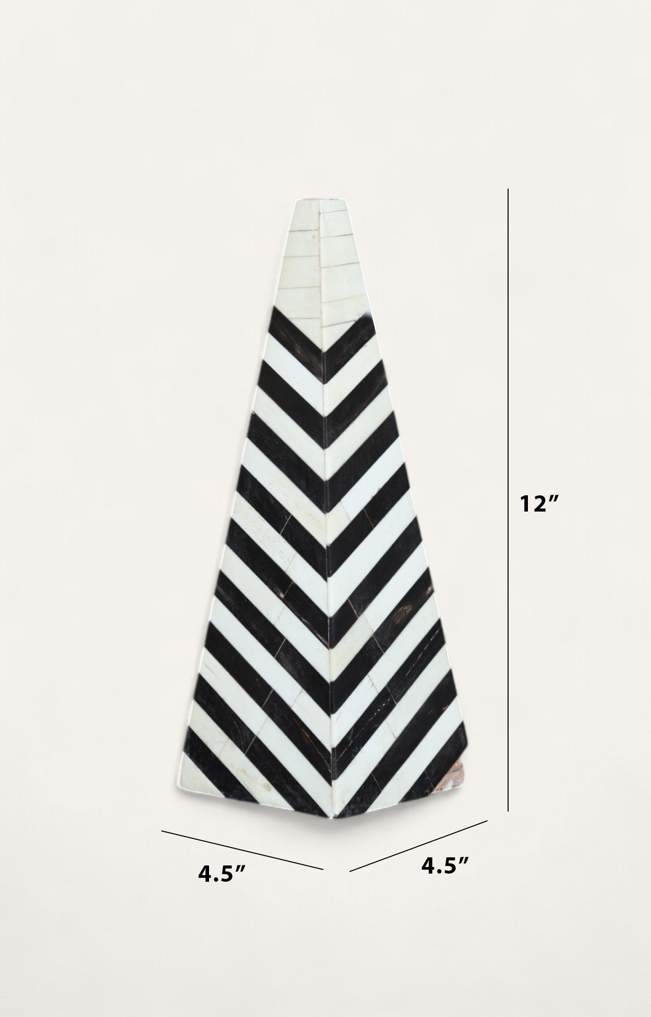 Bold Monochrome Striped Cone Table Décor