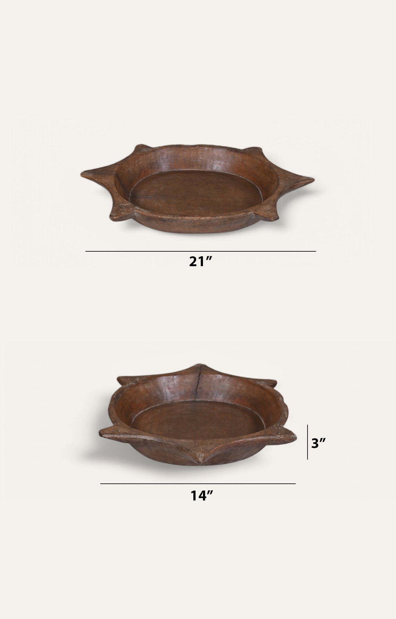 Vintage-Style Wooden Tray