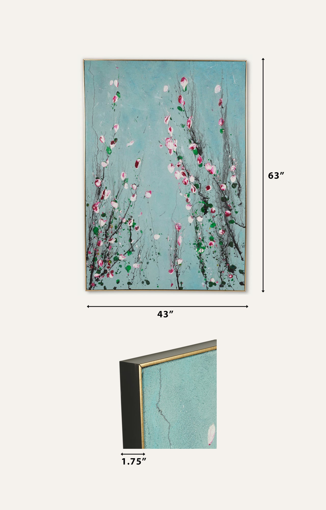 The Grace of Spring - Embossed Oil Painting