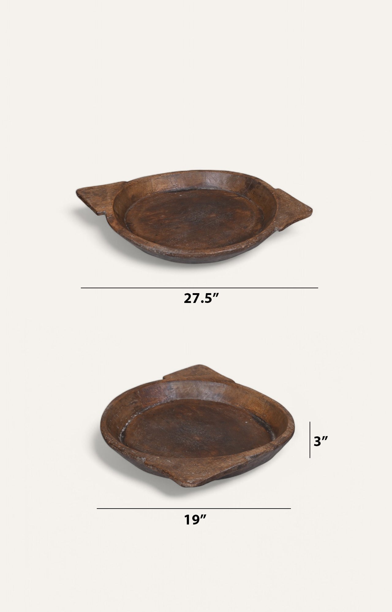 handcrafted long-lasting wooden tray
