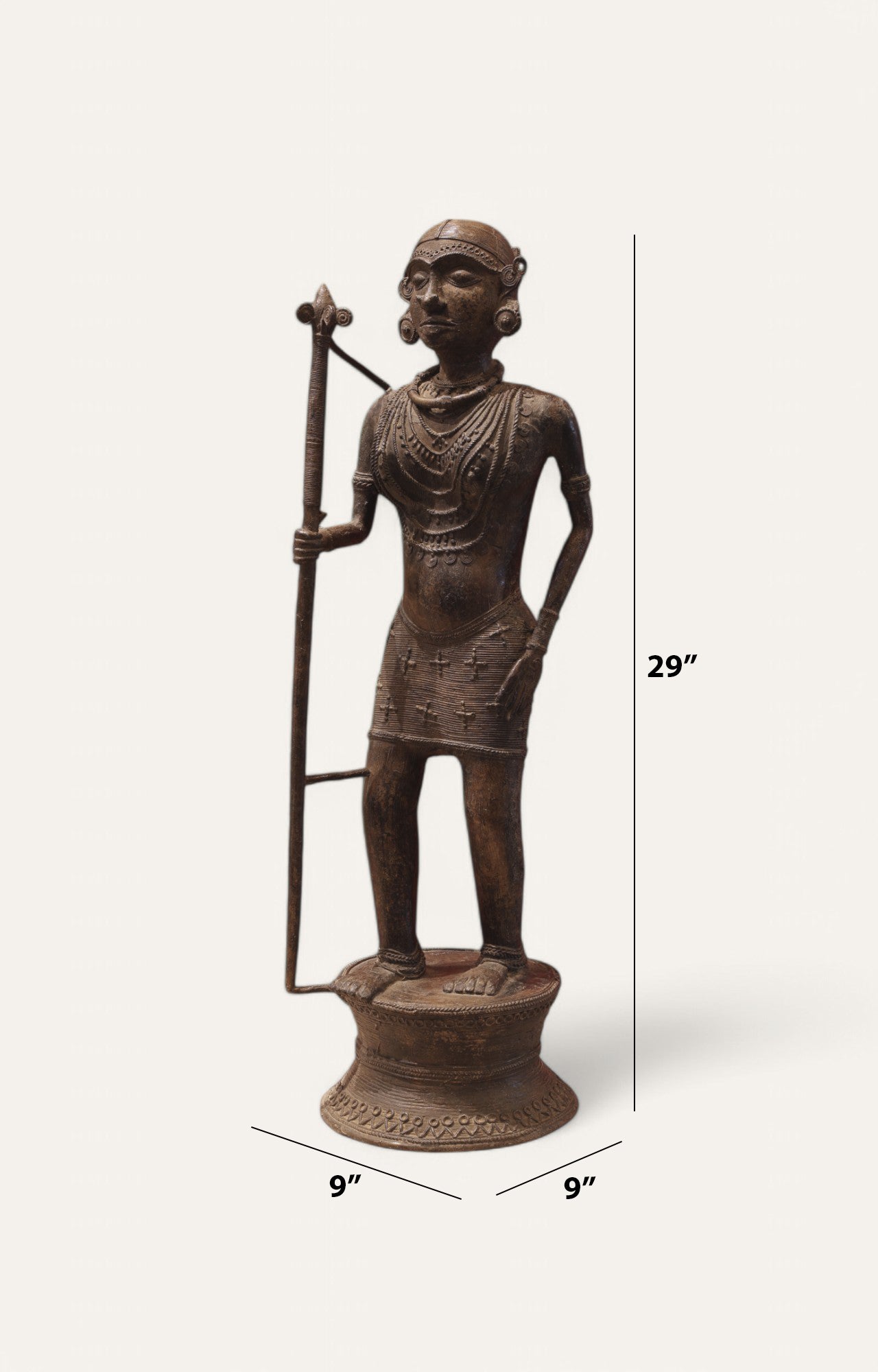 Handmade Dhokra Trible Man Brass Sculpture for Home Decor