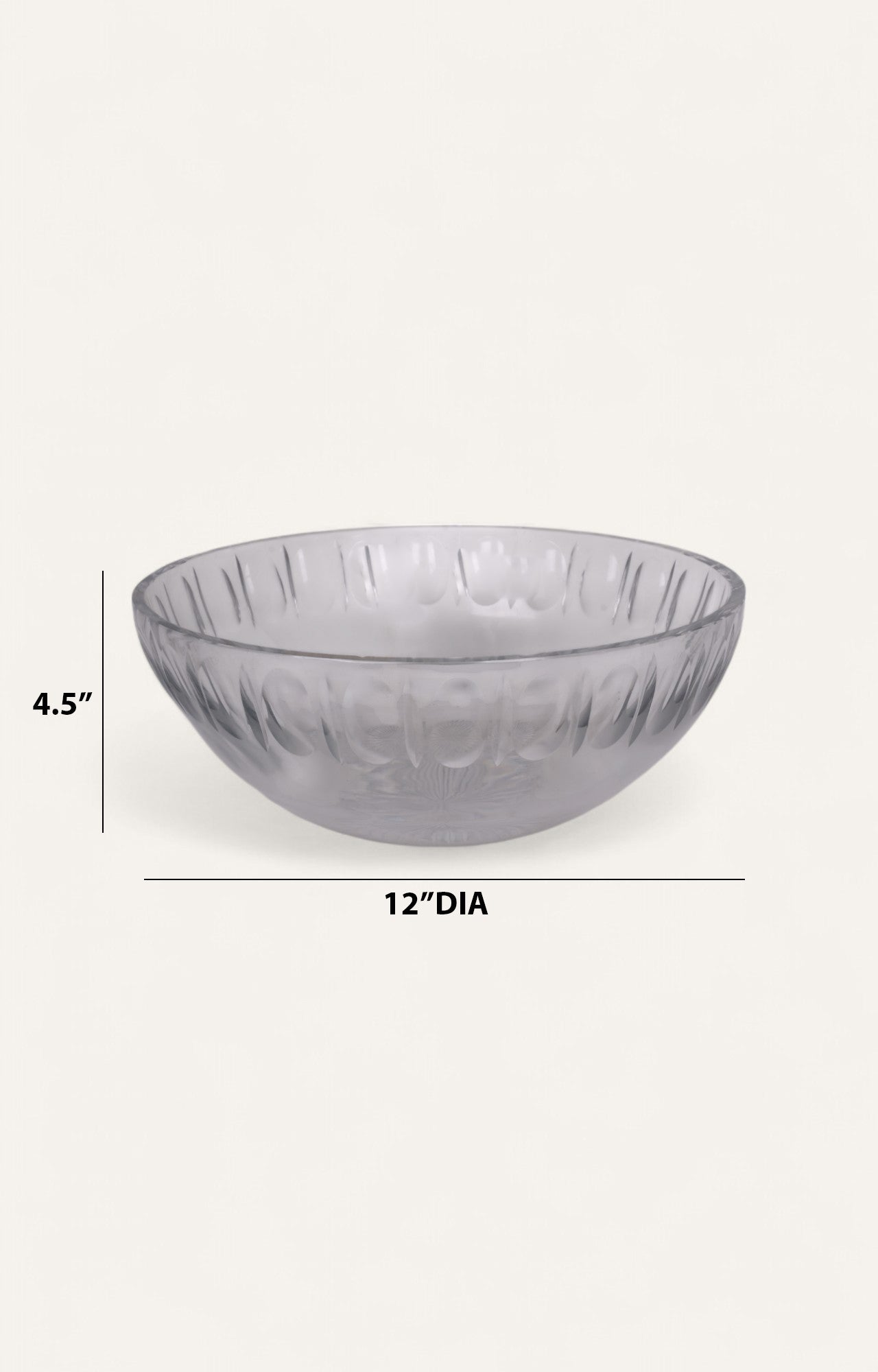 Modern Etched Glass Fruit Bowl