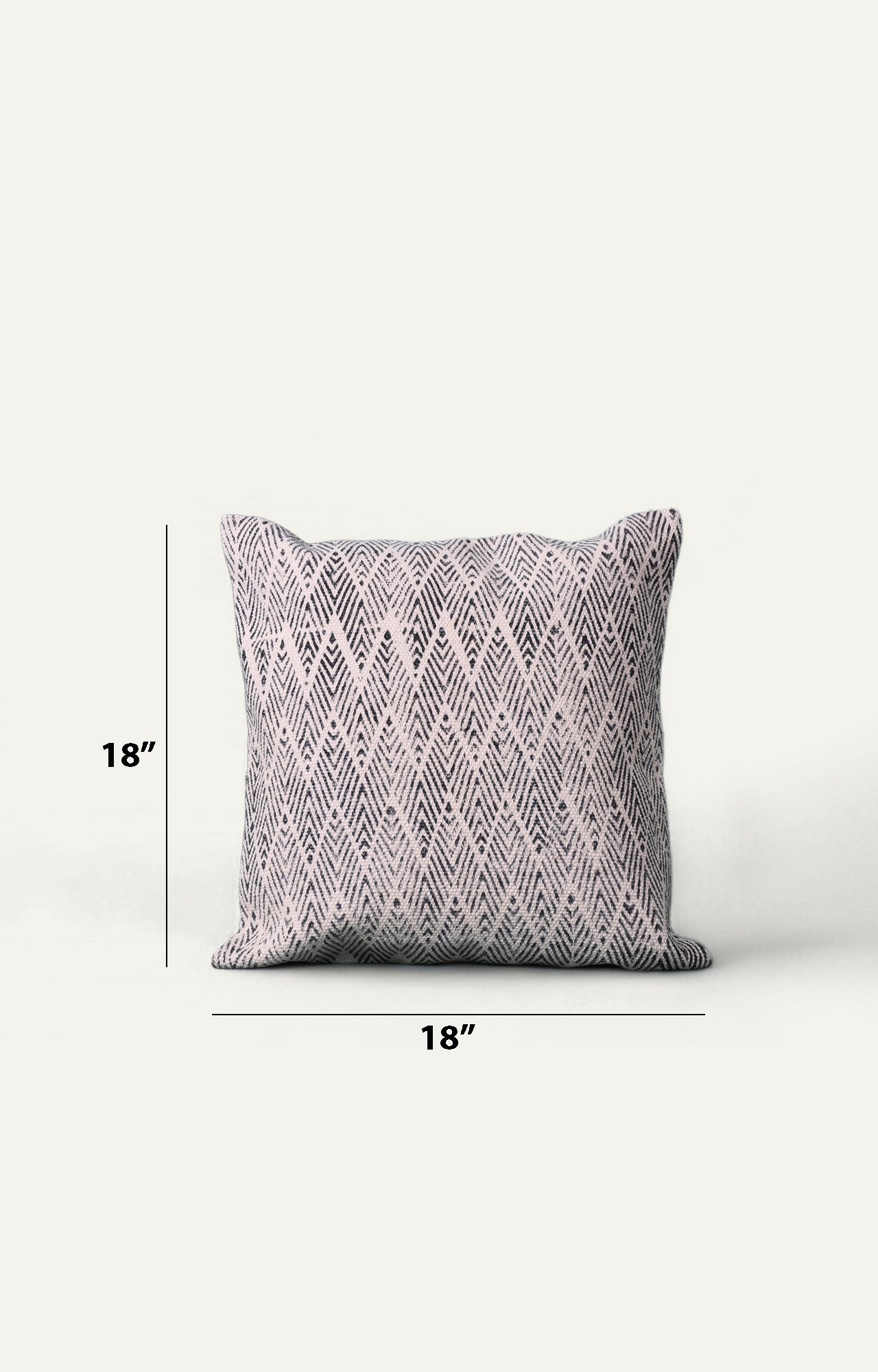 Distorted Zig-Zag Cotton Cushion Cover