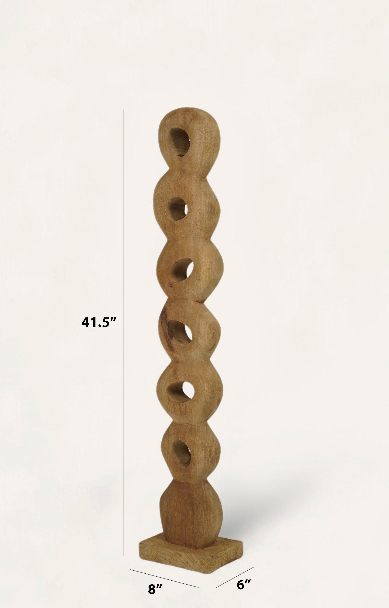 The Eternal Hoop – Black Mango Wood Modern Sculpture