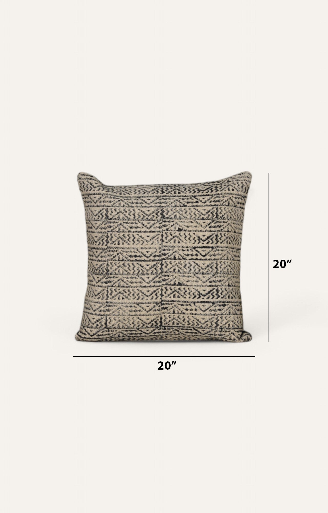 Intricate Patterned Black and White Cushion