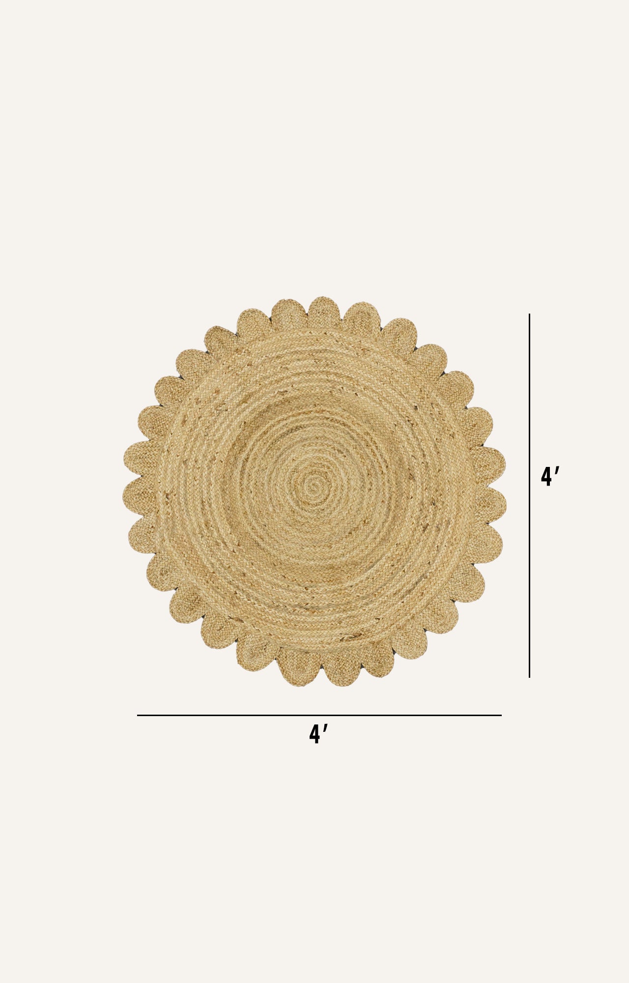 Spiral Bloom Jute Rug