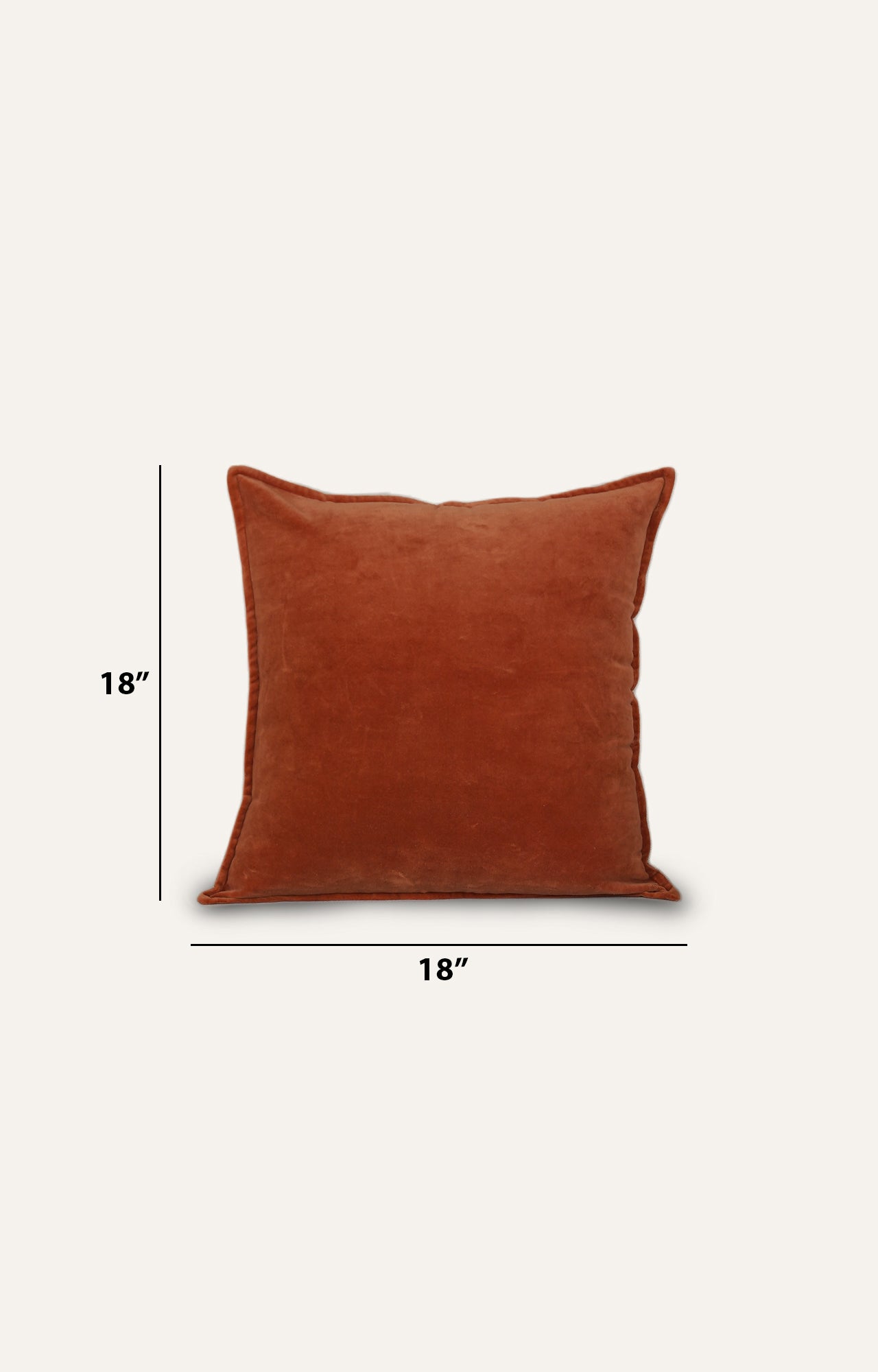 Tangerine Velvet Cushion Cover