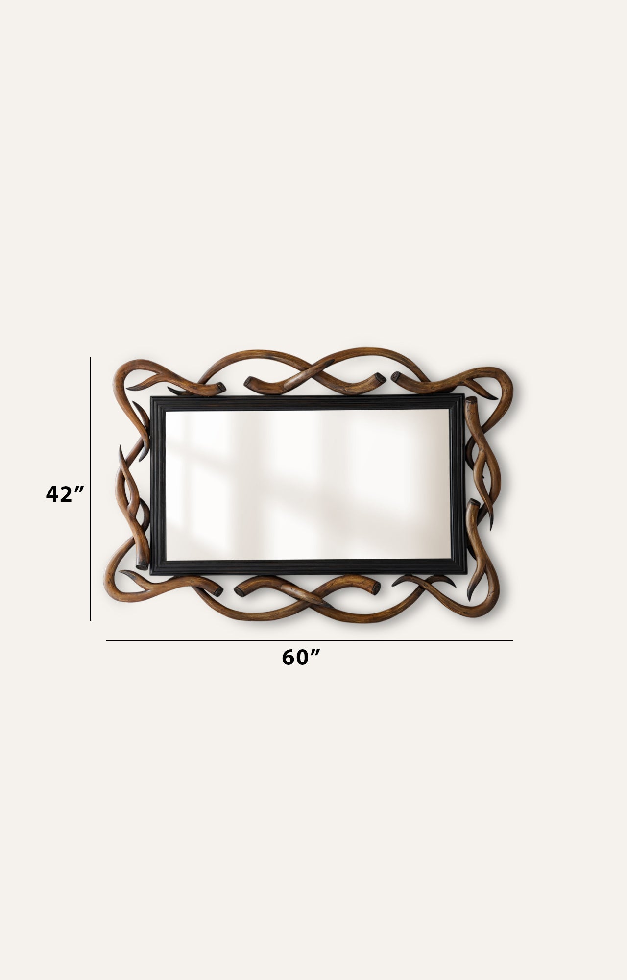 Undulating Vintage Wall Mirror
