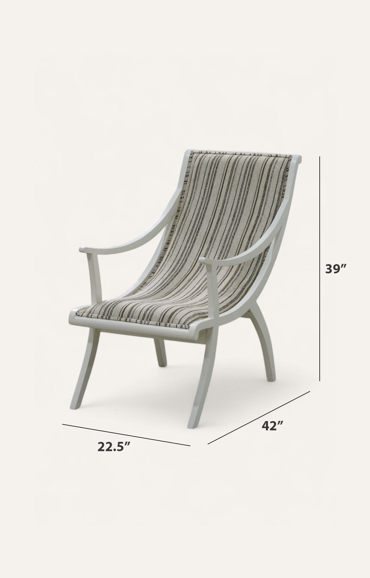 Gustavian Lounge Chair in Linen