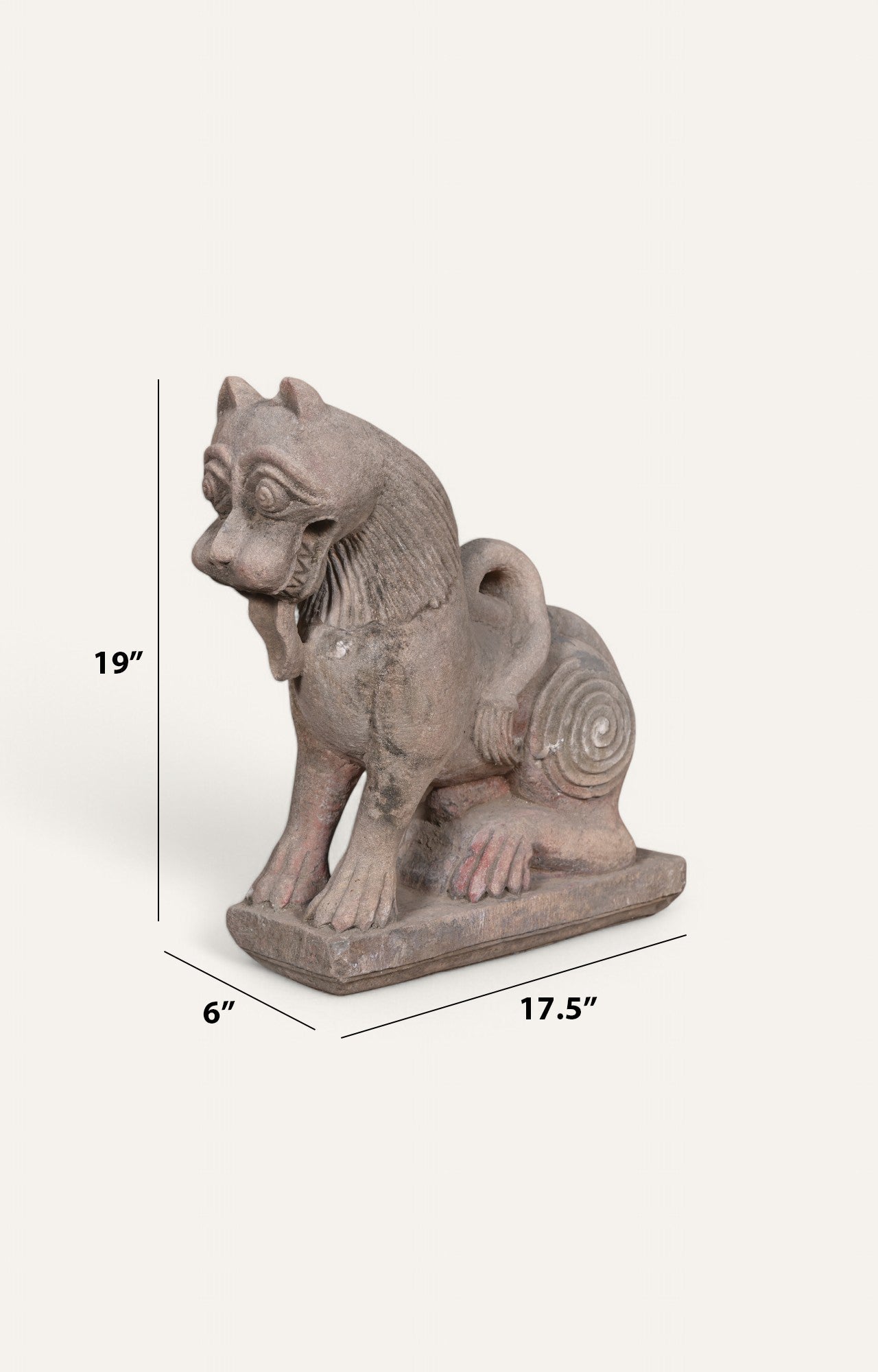 Vintage Guardian Sandstone Sculpture