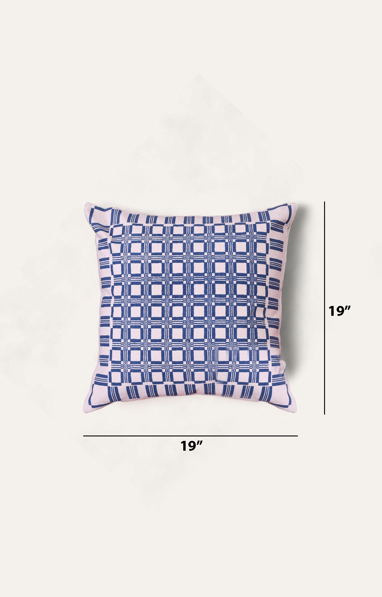 Blue Geometric Printed Cushion Cover