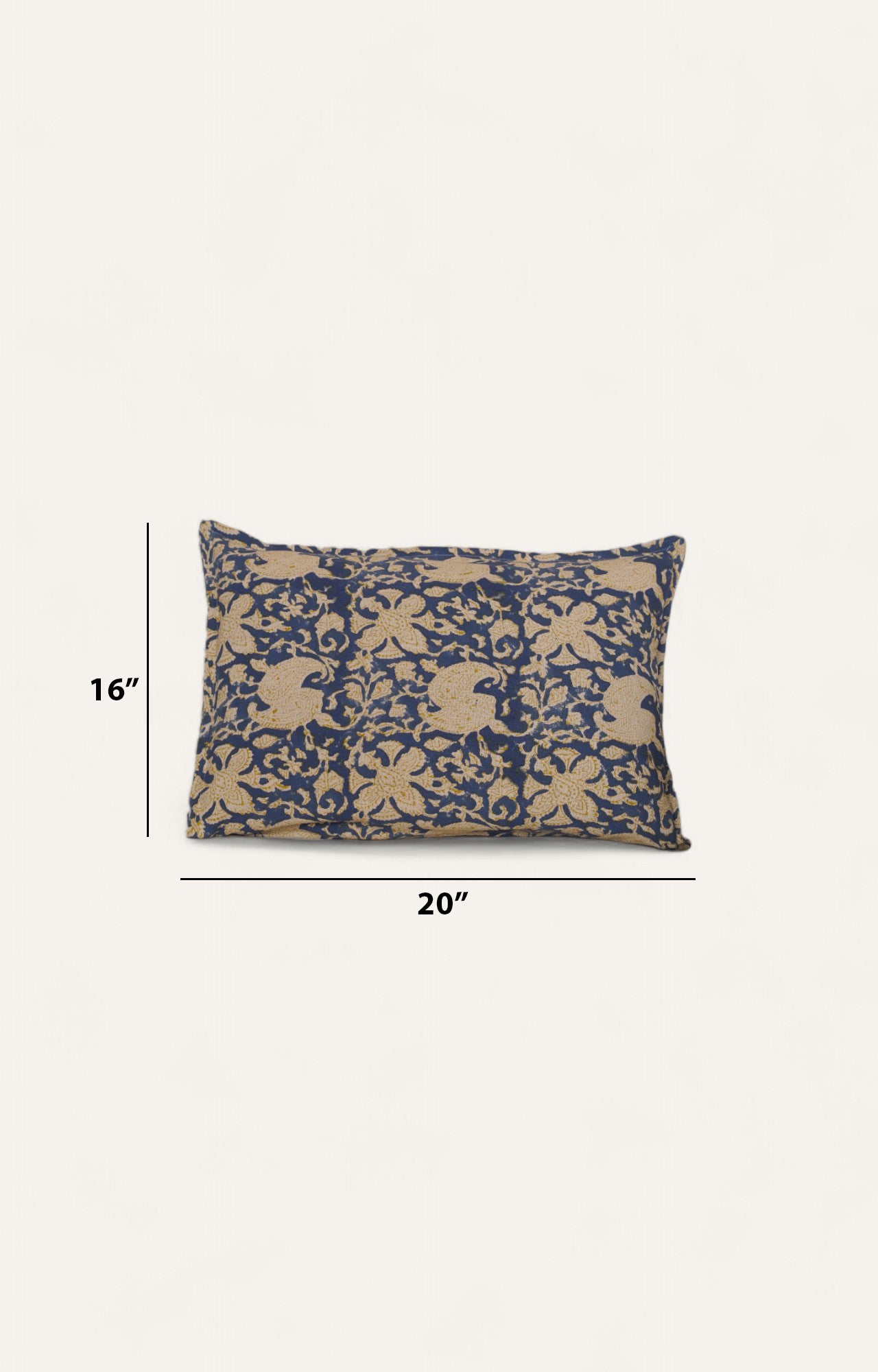 Antique Blue Jacobean Cushion Cover