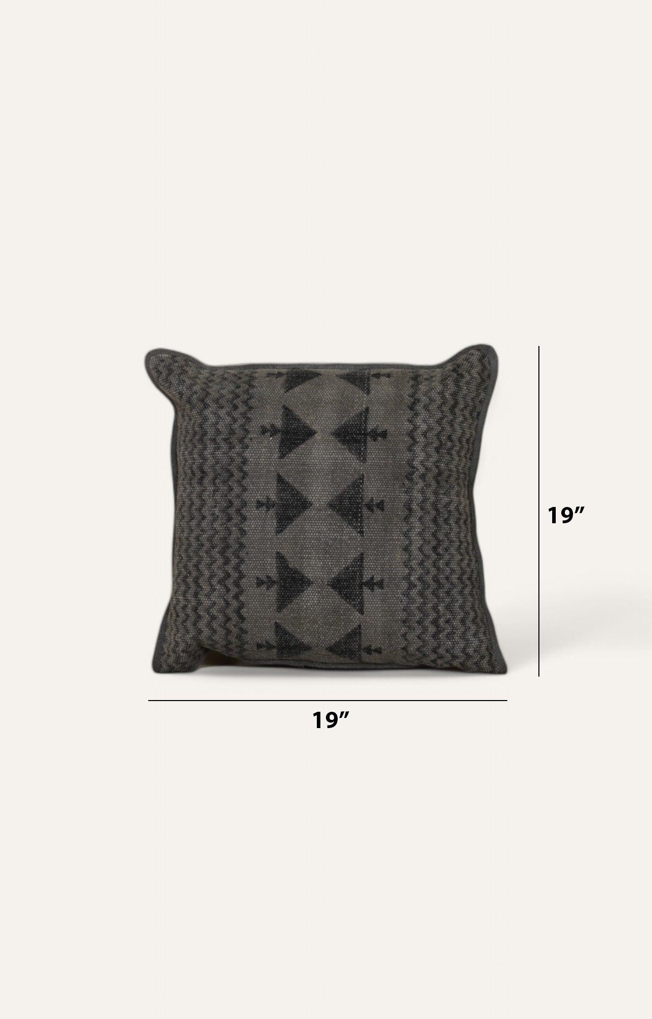Monochromatic Black Printed Cushion
