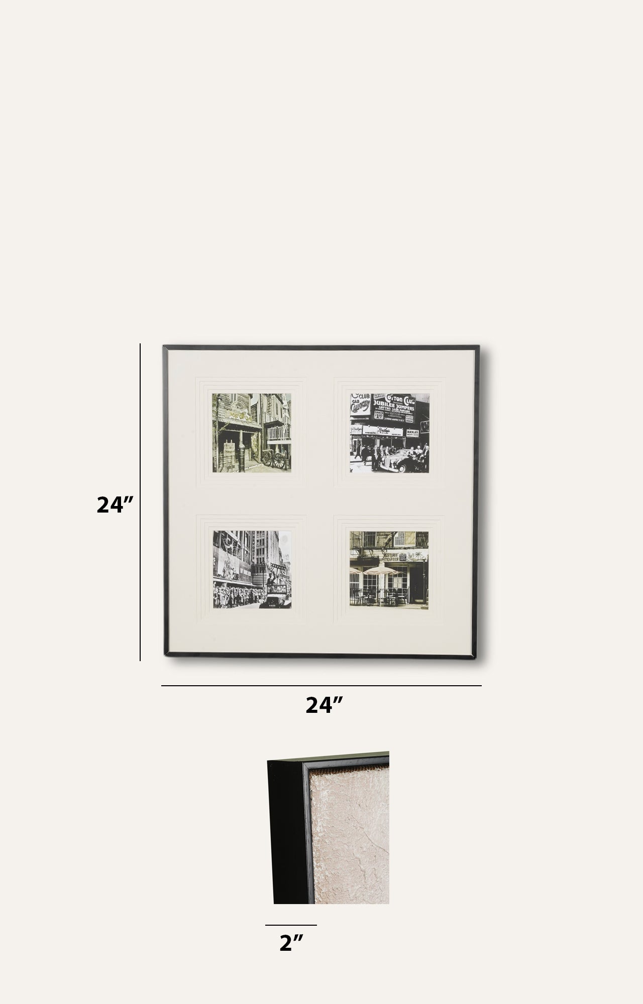 Retro Grid Stencil Art (Framed)