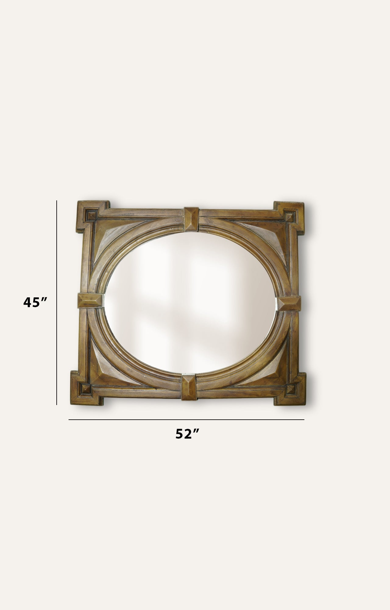 Brown Antique Framed Decorative Wall Mirror