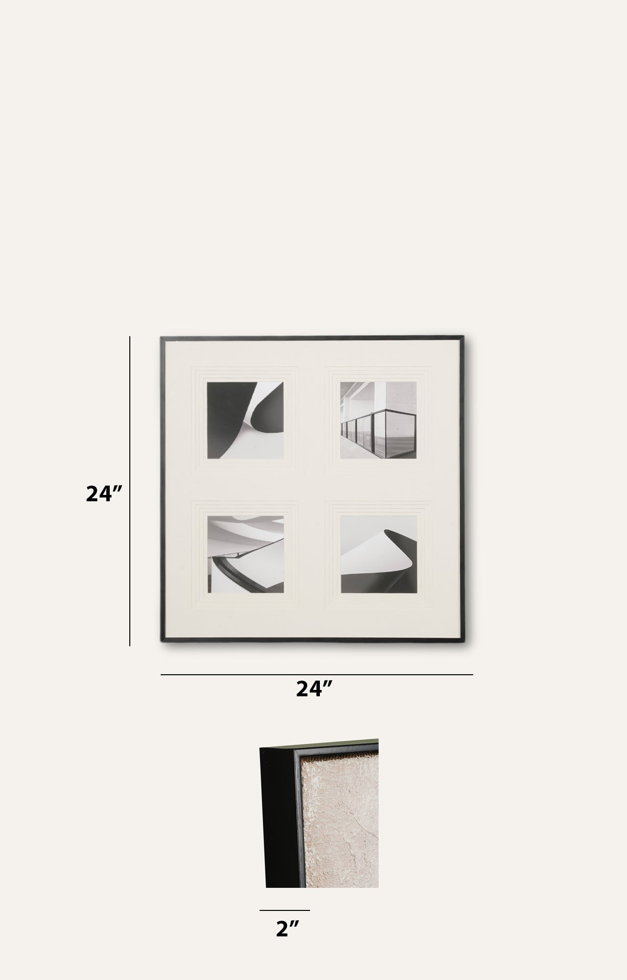 Retro Grid Stencil Art (Framed)