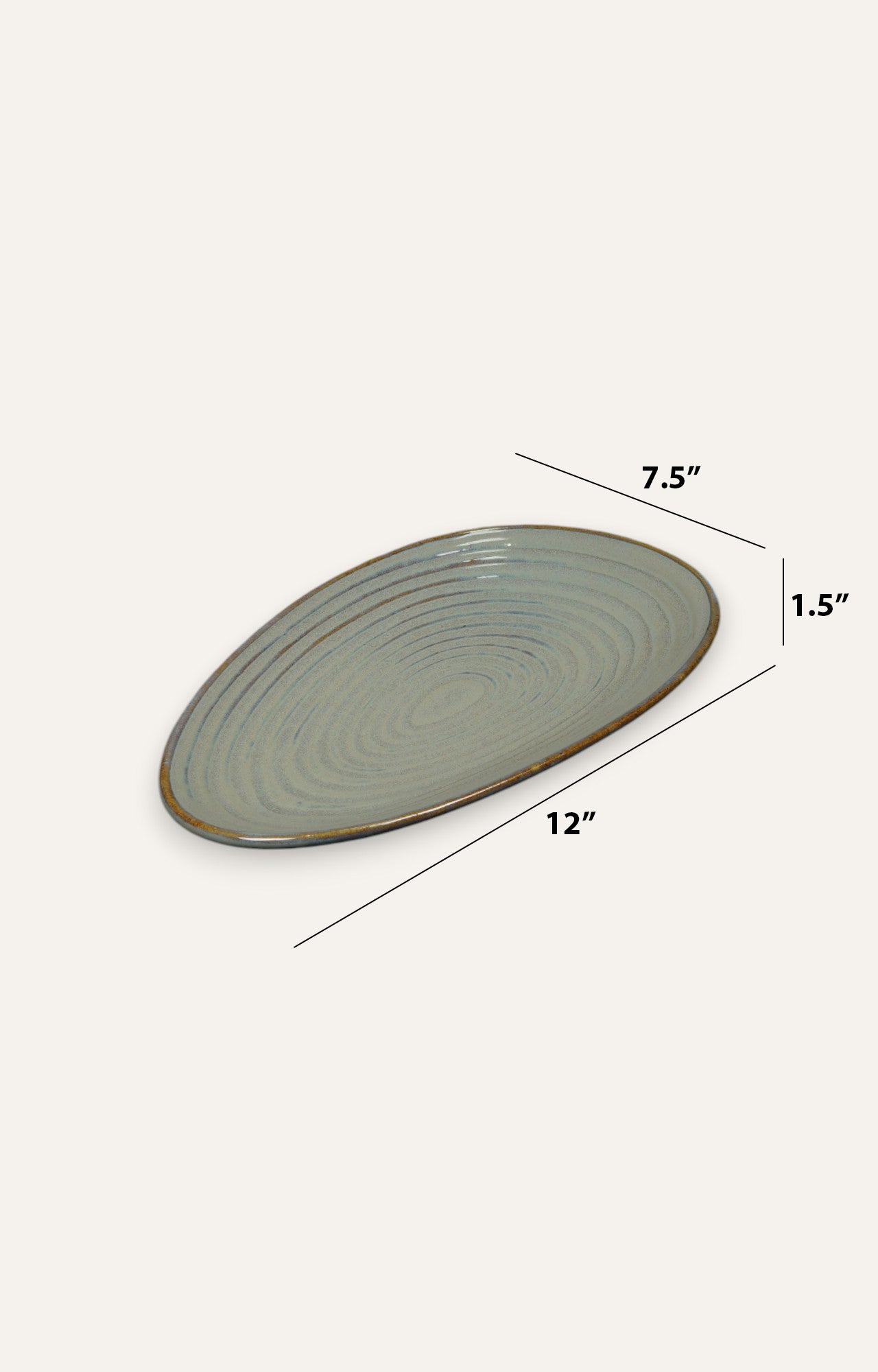 Large Egg-Shaped Platter