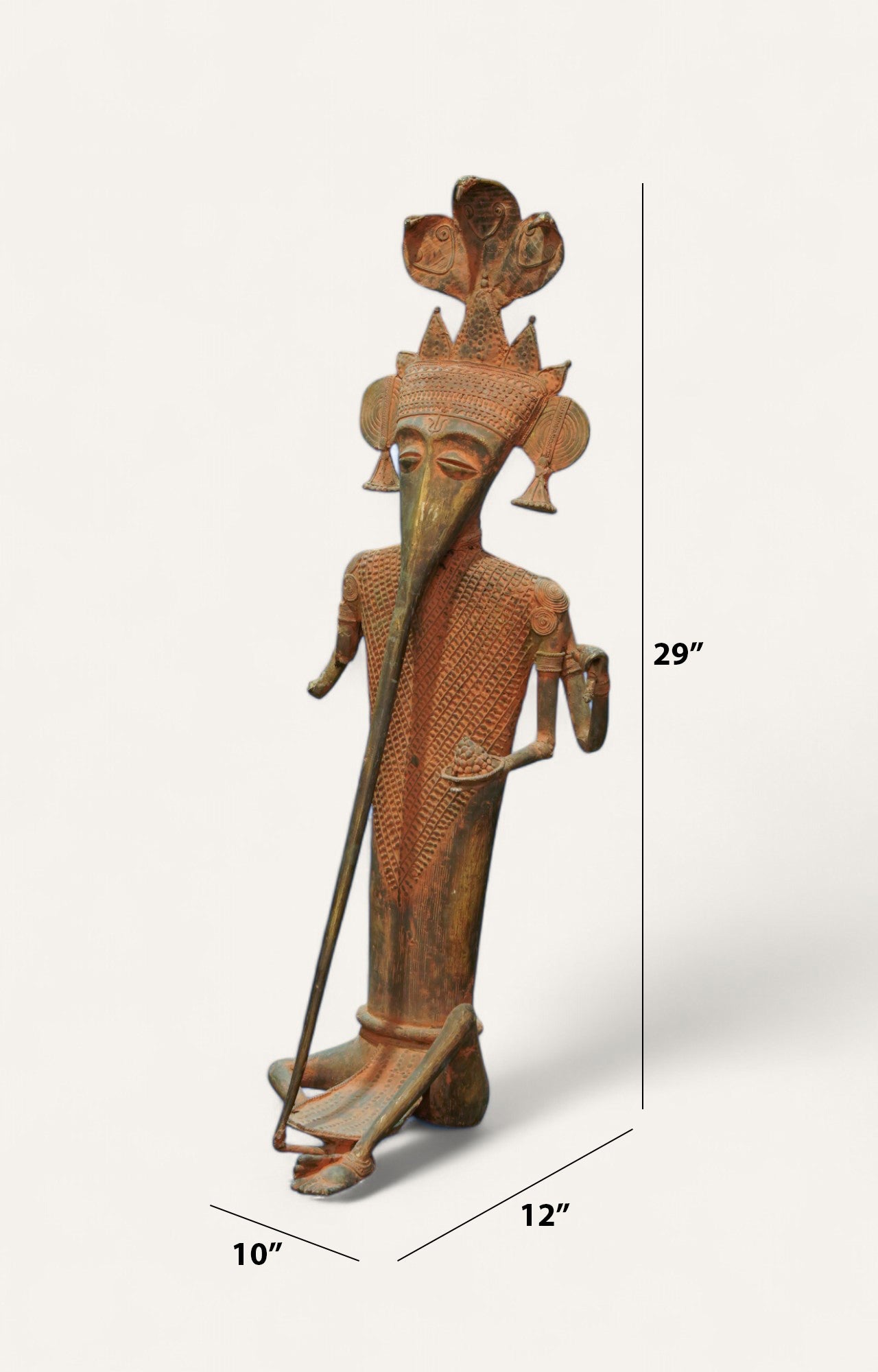 Handcrafted Dhokra Art Brass Ganesha Tribal Sculpture