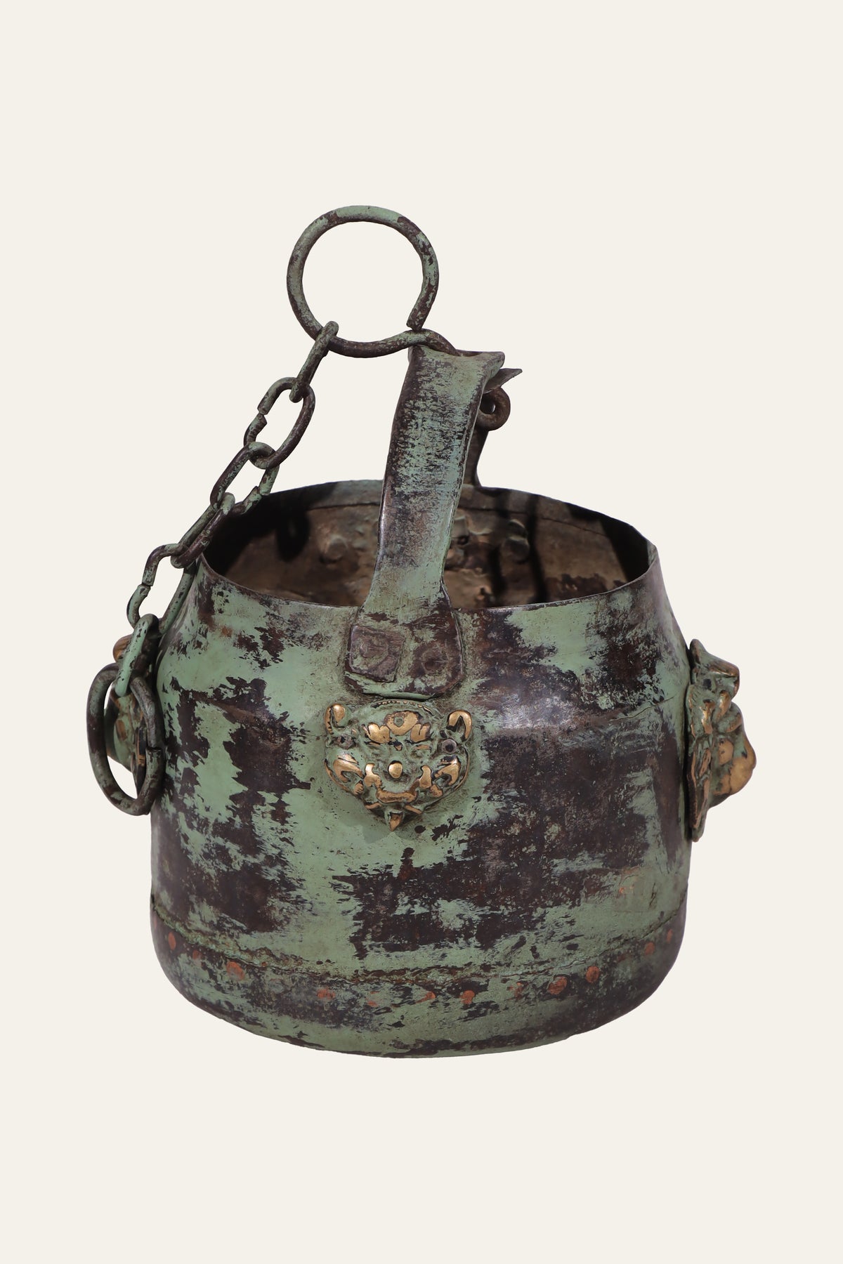 small vintage metal bucket for home decor