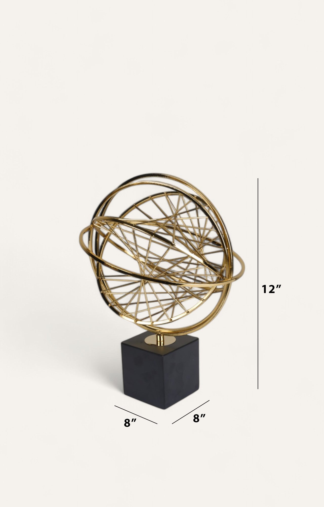 Modern Golden Eclipse Orbital Décor - Set of 2