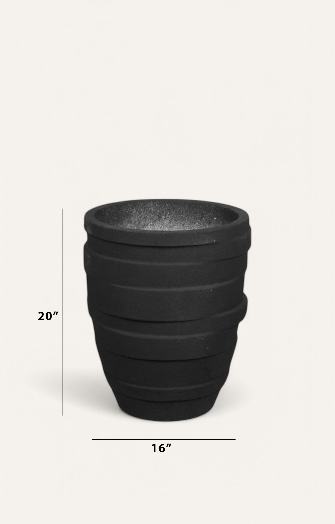 Layered Black Planter - Small