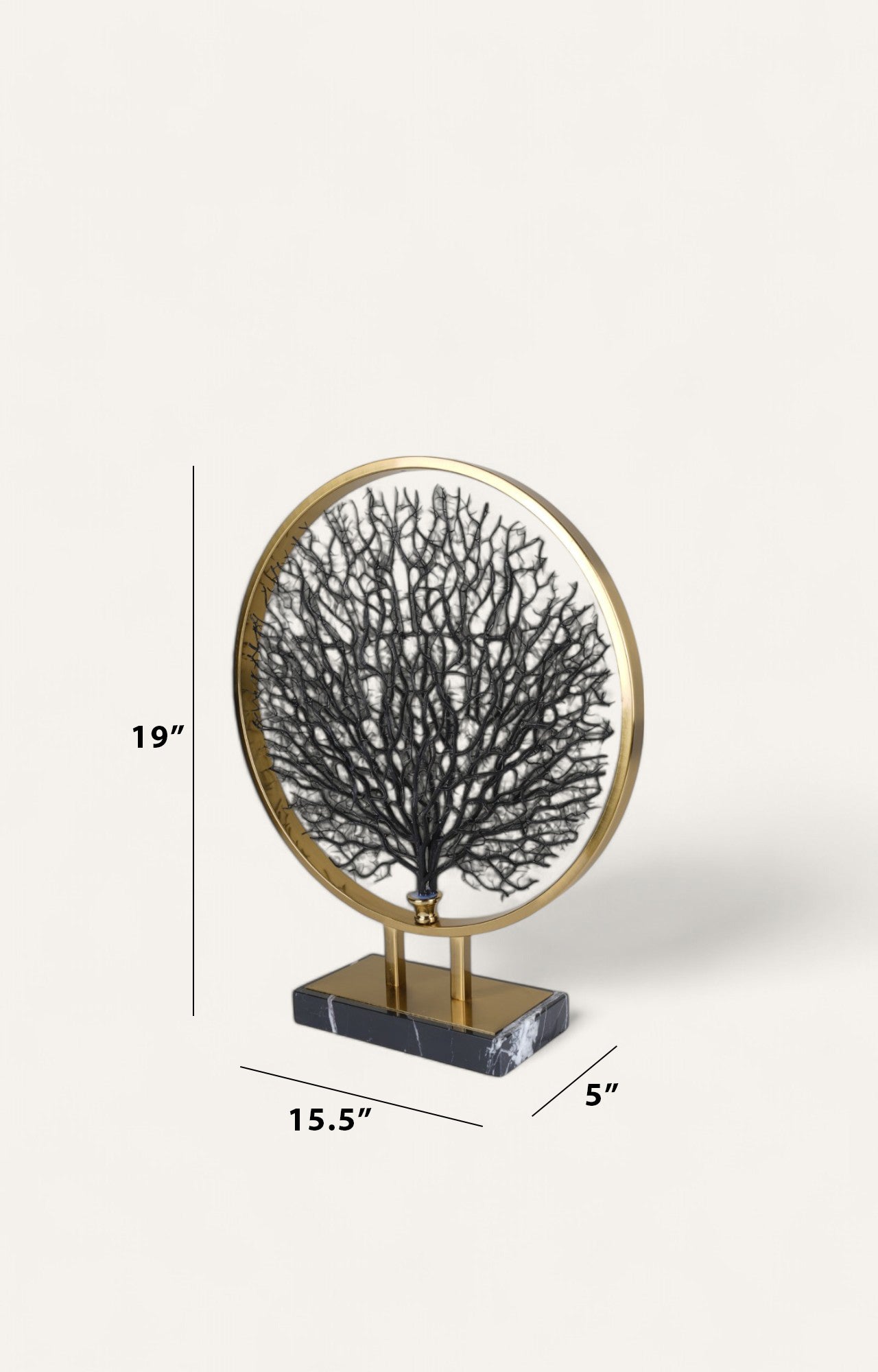 Golden Tree Home Décor Sculpture Pair