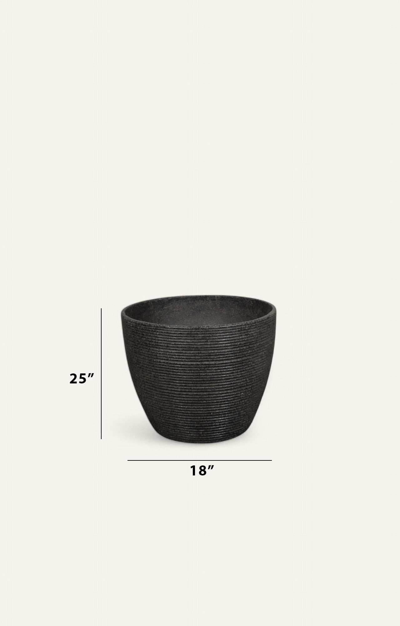 Matte Charcoal Planter – Small