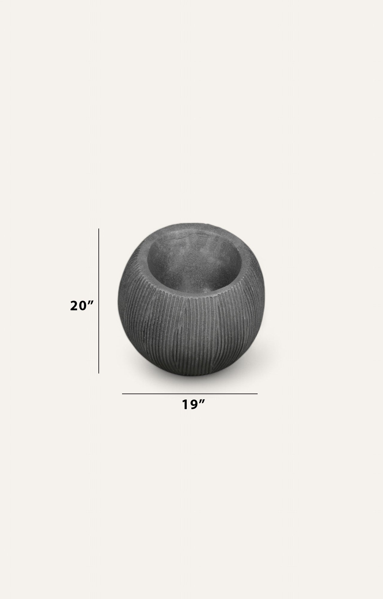 Ribbed Sphere Planter Small