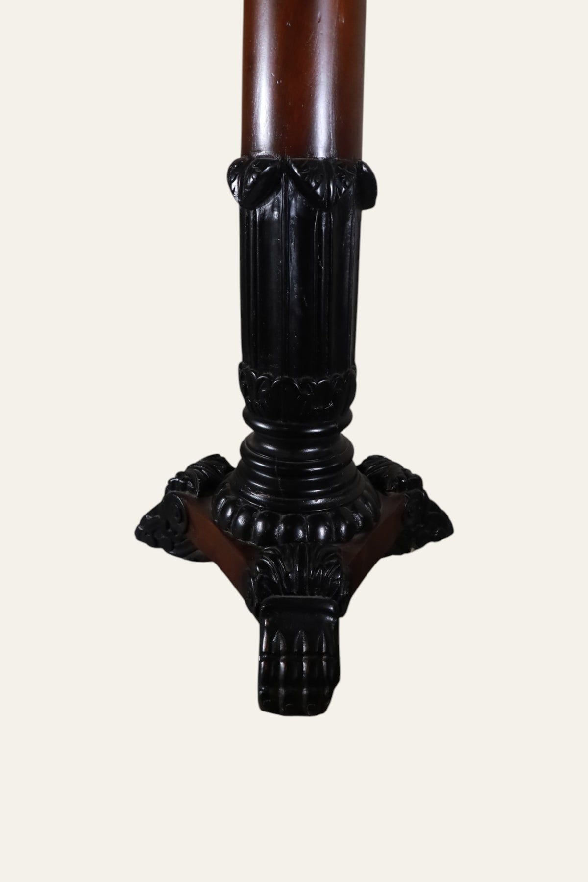 stone inlay pedestal side table
