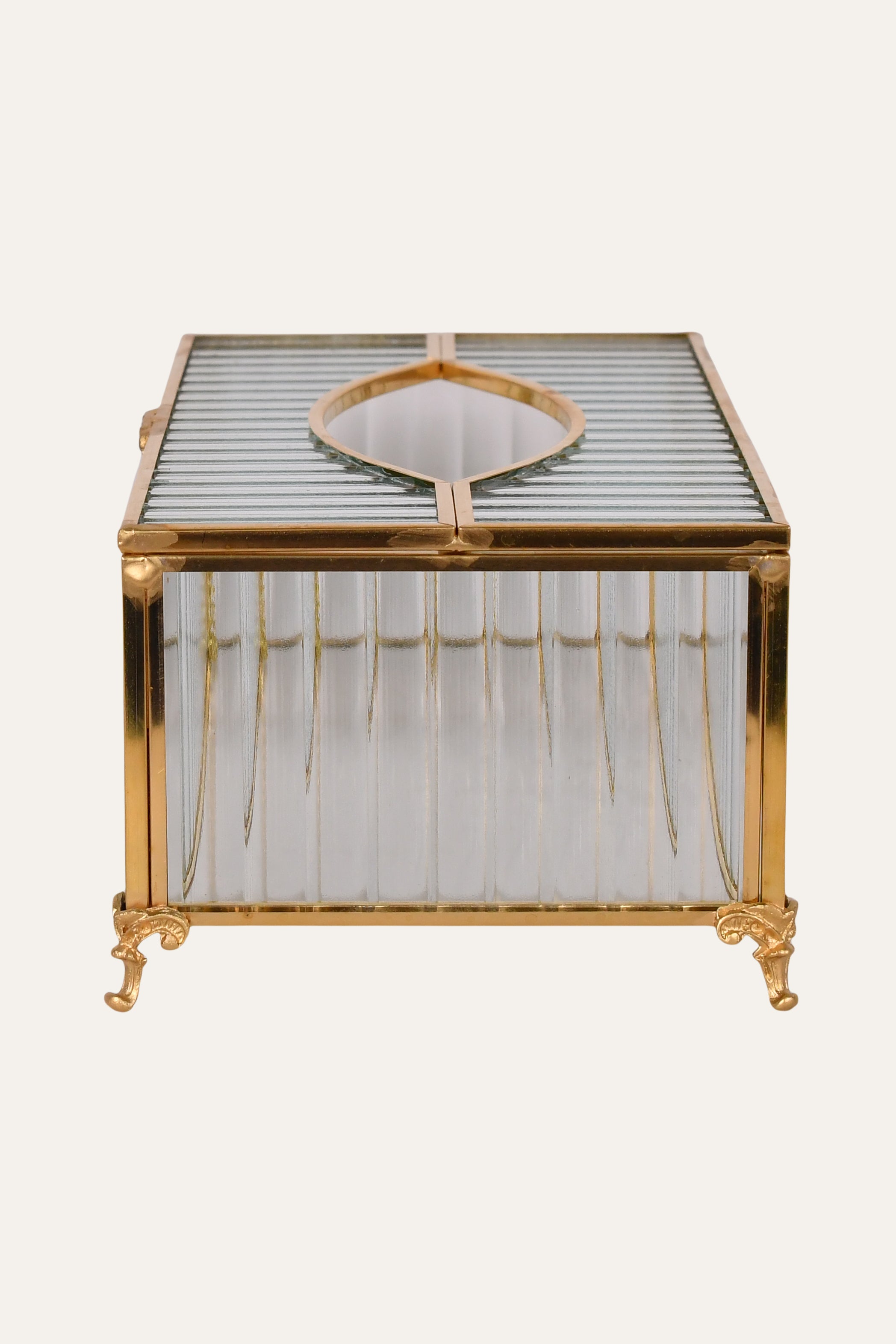 textured glass decorative organizer