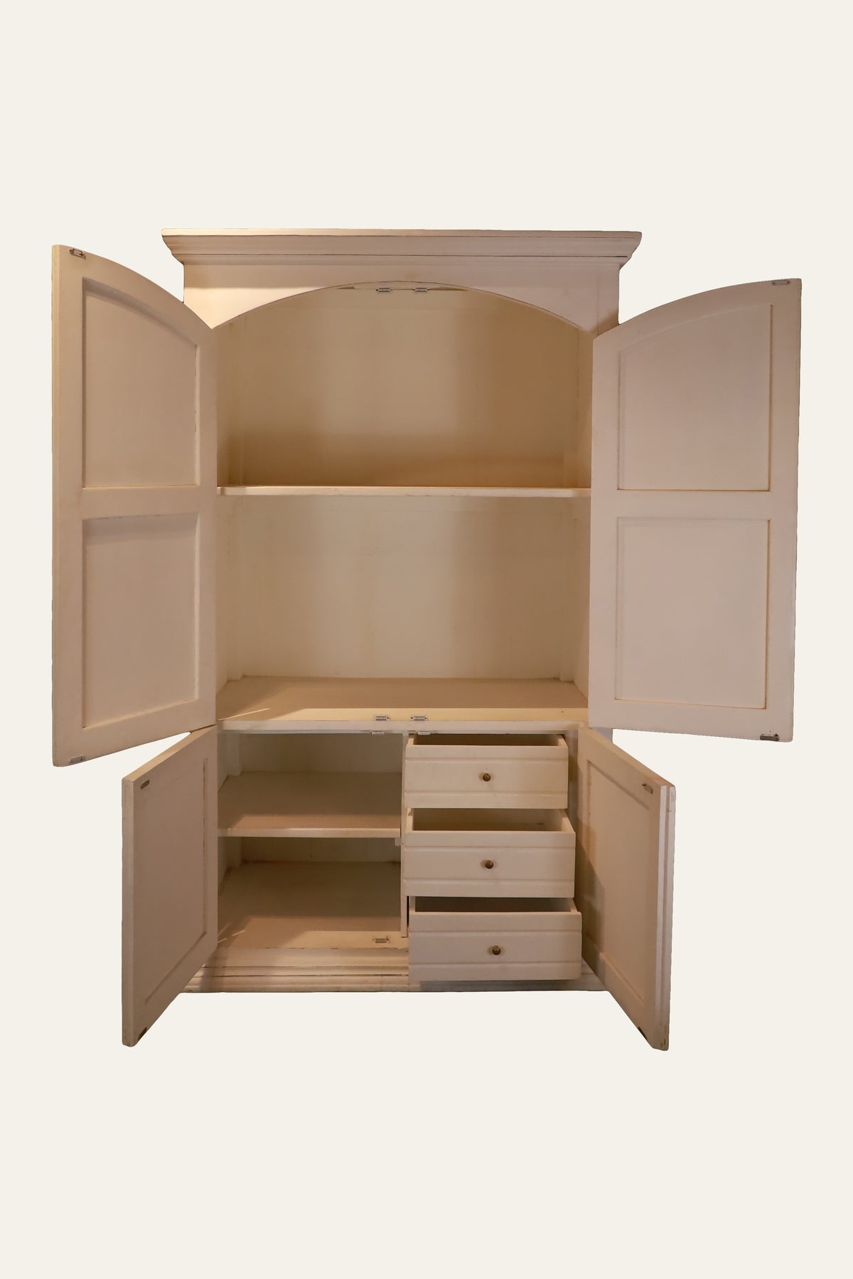 white wooden clothes cupboard for kids