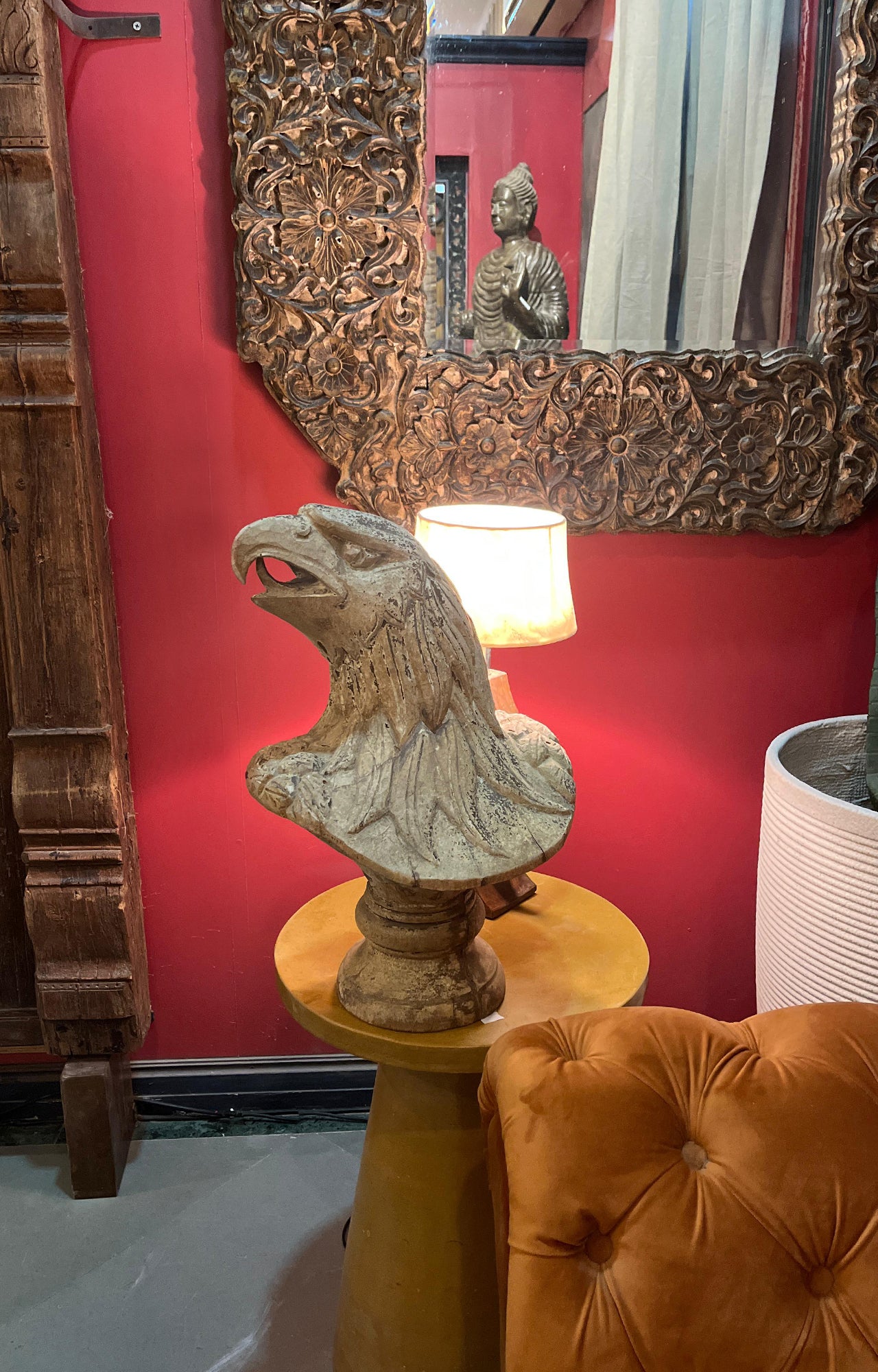 The Mighty Eagle Head Wooden Table Décor