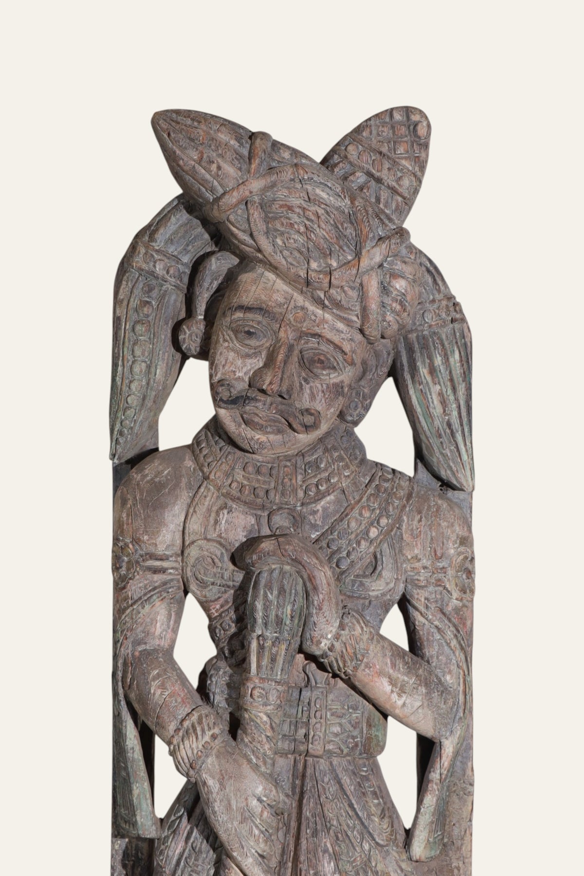 wooden guardian statue