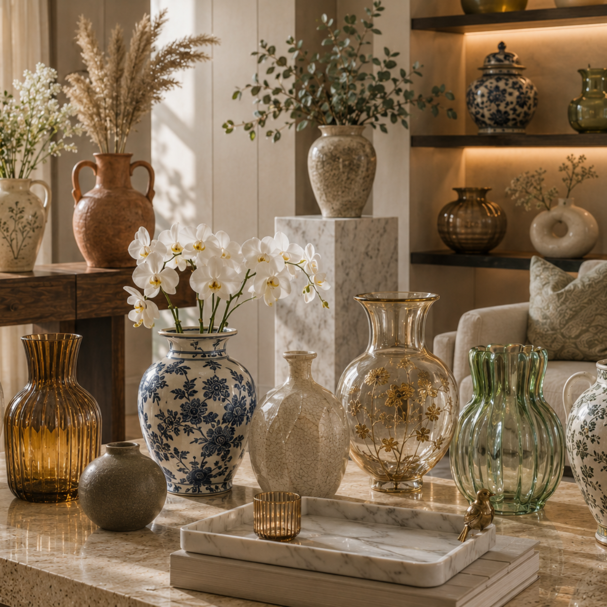 Luxury Flower Vases Collection Fusion Furnishing